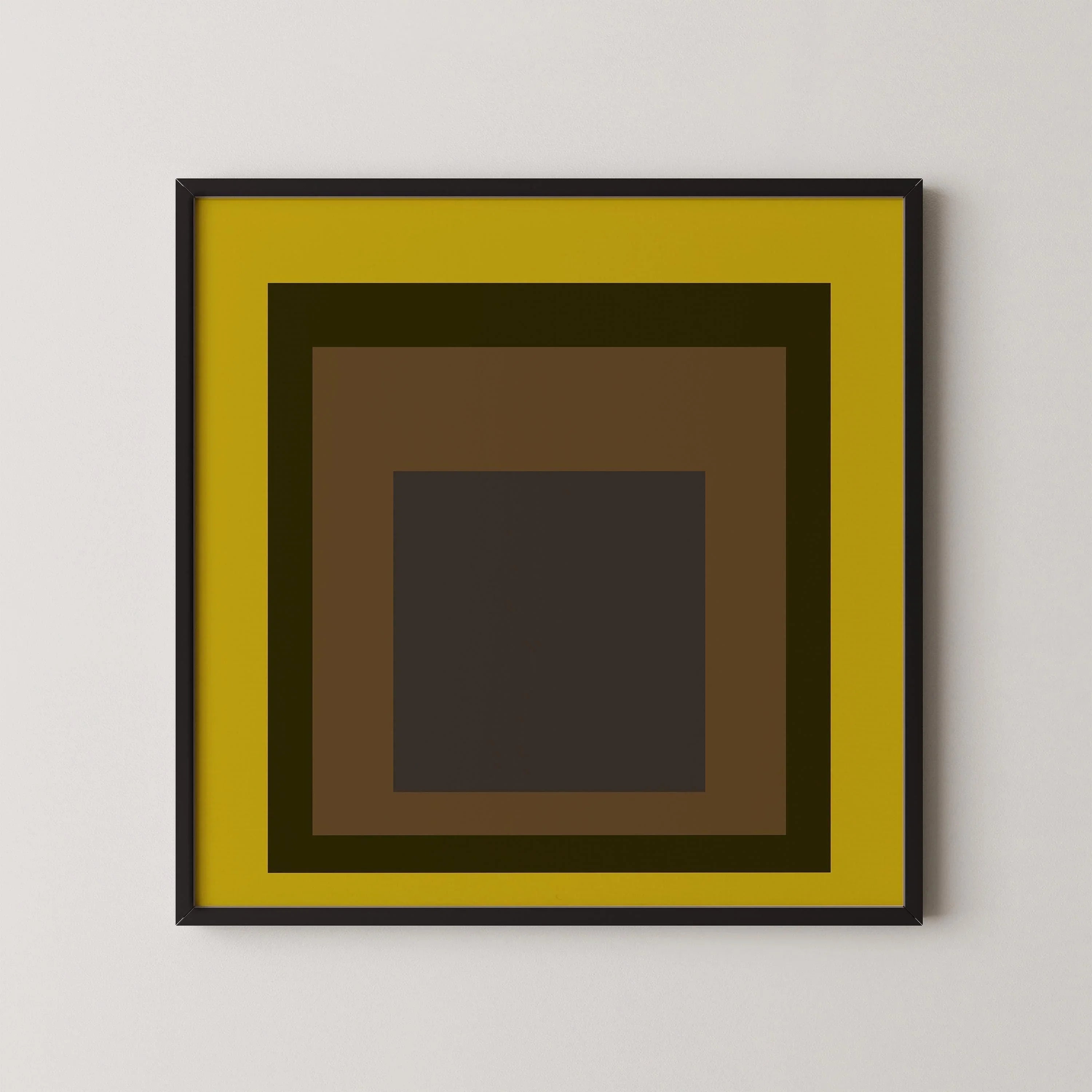 Josef Albers Inspired 'Harvest' Giclee Print: Mid - Century Modern Art, Mustard Yellow - 9ArtPrints