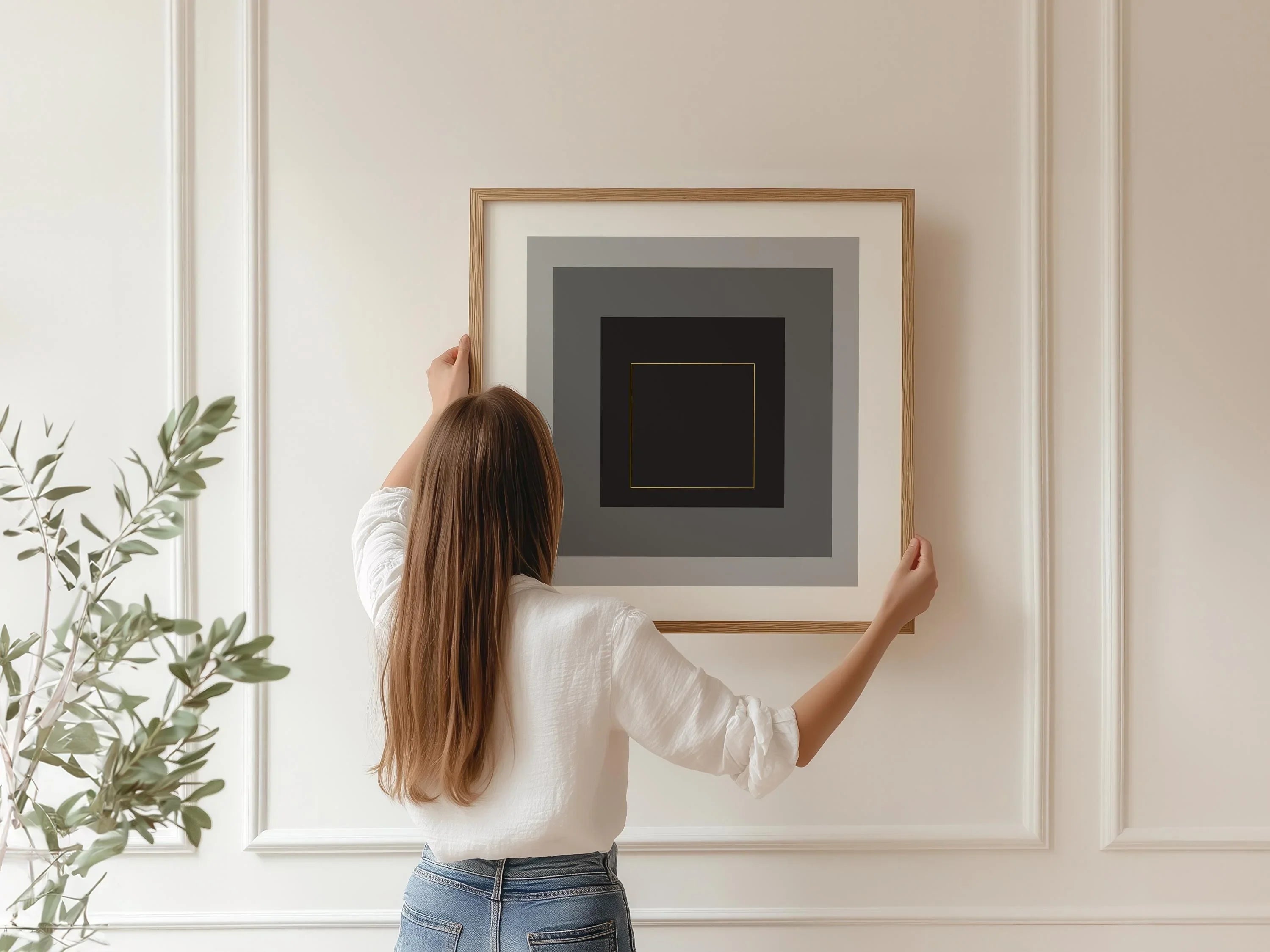 Josef Albers Inspired Homage to the Square Giclee Print: Mid - Century Modern Art (1x1) - 9ArtPrints