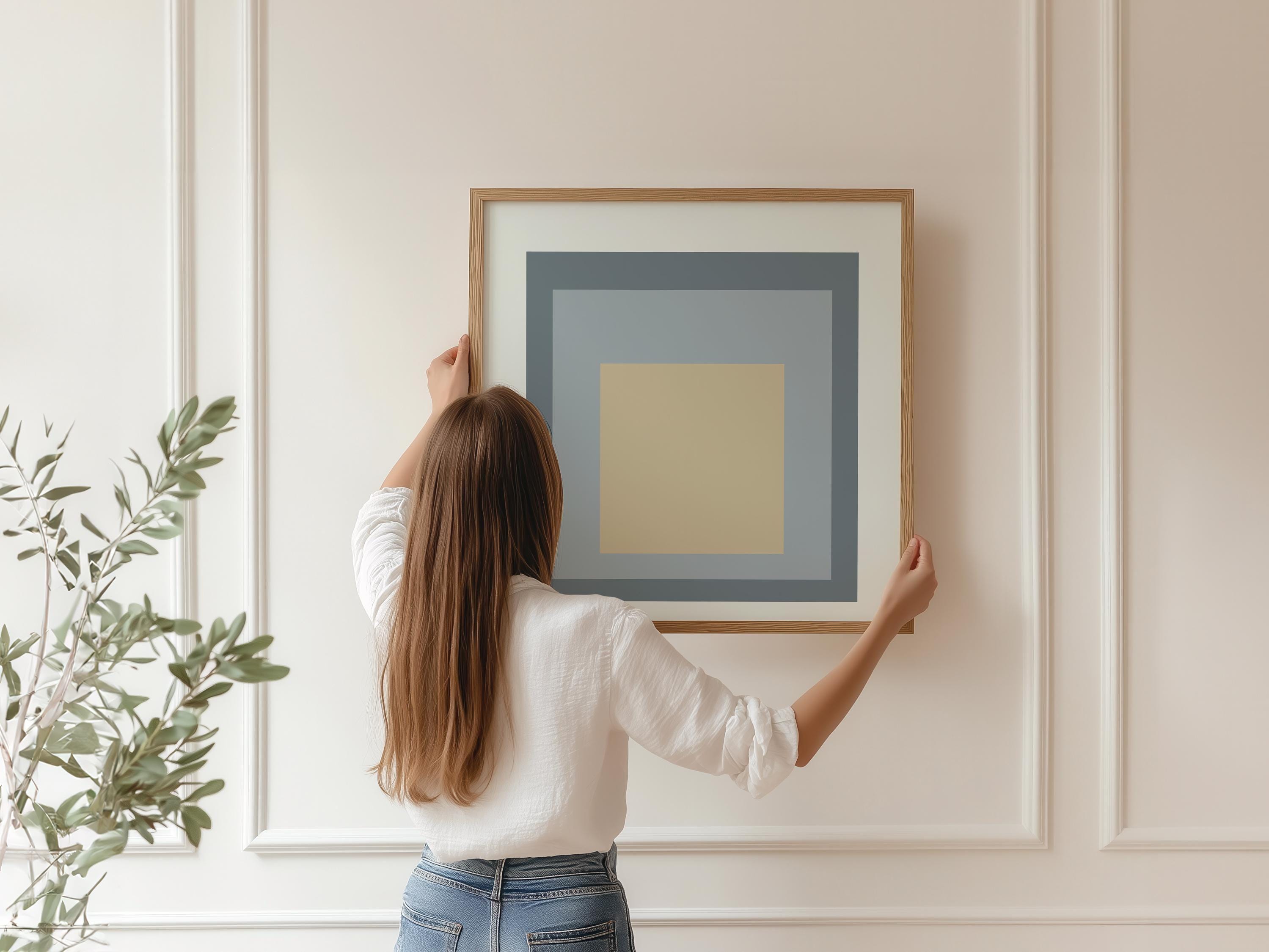 Josef Albers Inspired 'Homage to the Square' Giclée Print: Mid - Century Modern Art (1x1) - 9ArtPrints