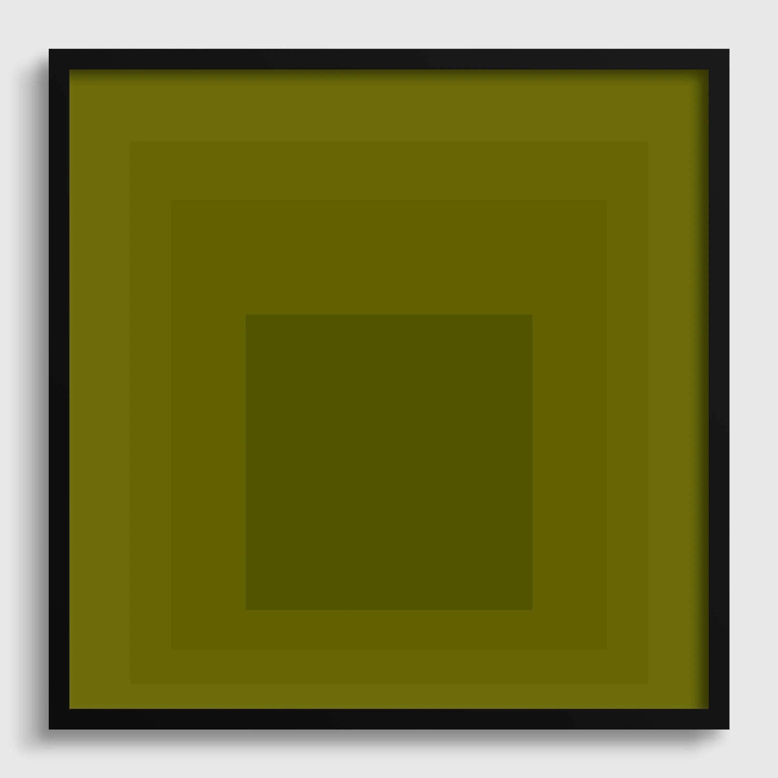 Josef Albers Inspired 'Homage to the Square' Giclee Print Mid - Century Modern Olive Green Art - 9ArtPrints