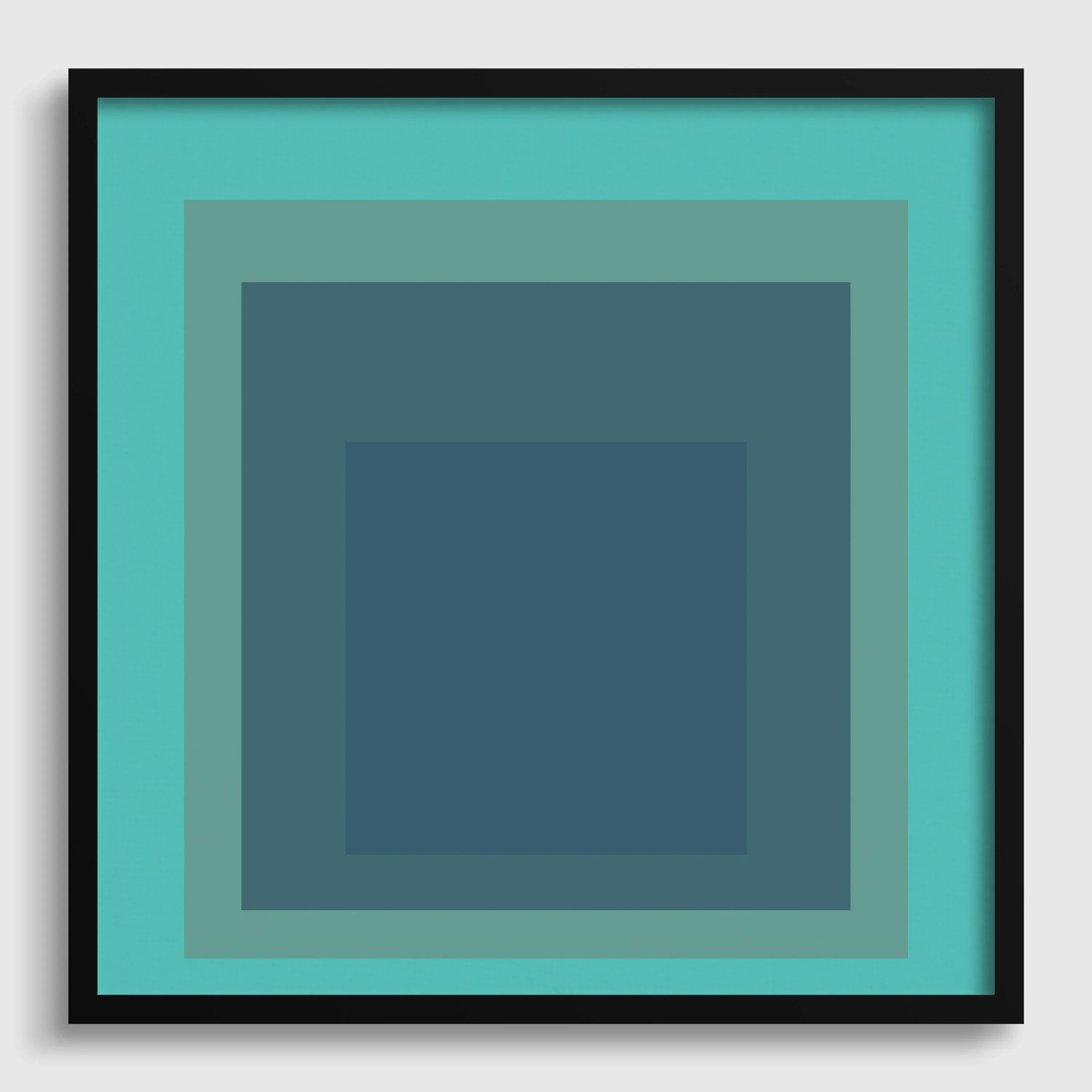 Josef Albers Inspired 'Meadow' Giclee Print: Mid - Century Modern Art, Mint Green - 9ArtPrints