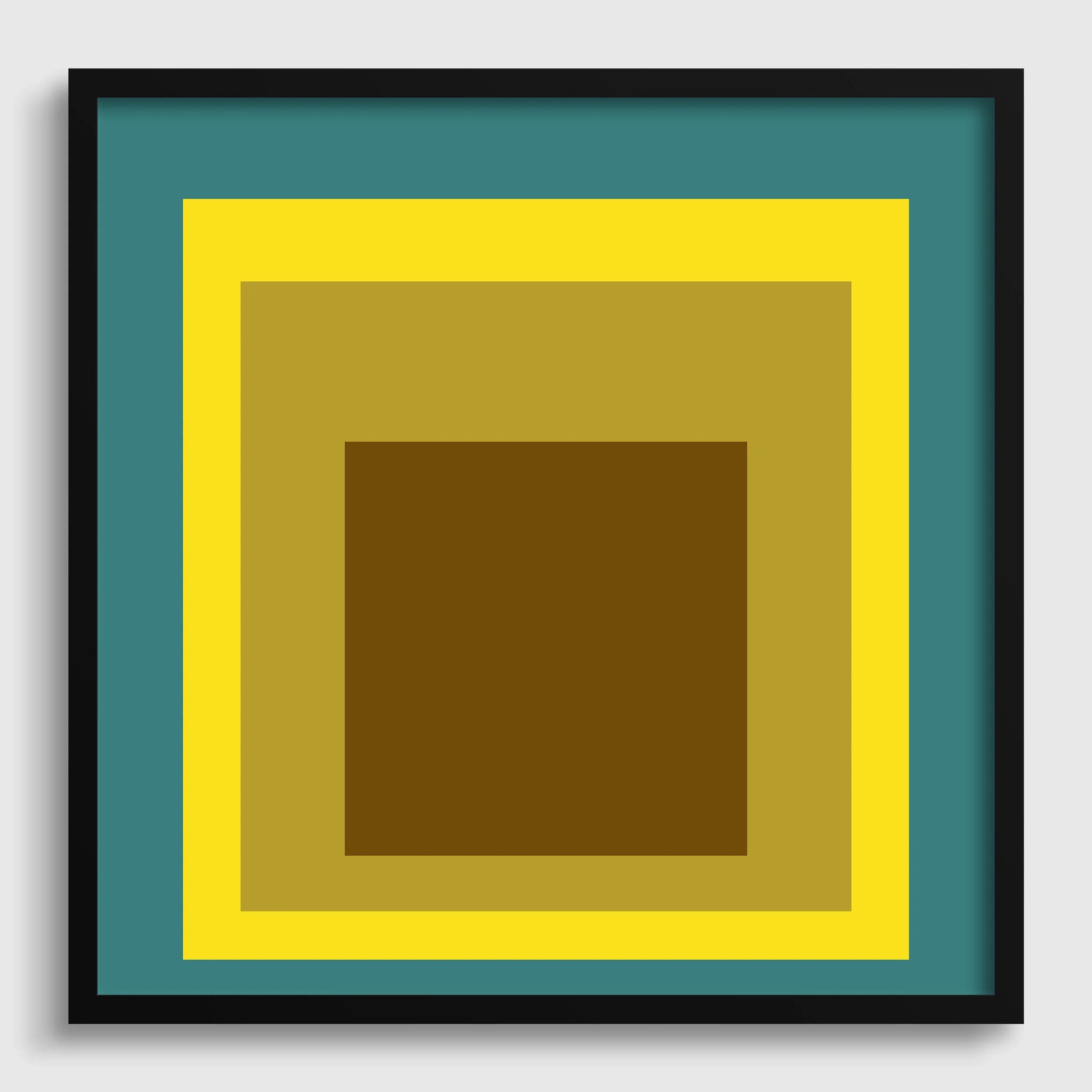 Josef Albers Inspired “Memento” Homage to the Square Giclee Print: Mid - Century Modern Art - 9ArtPrints