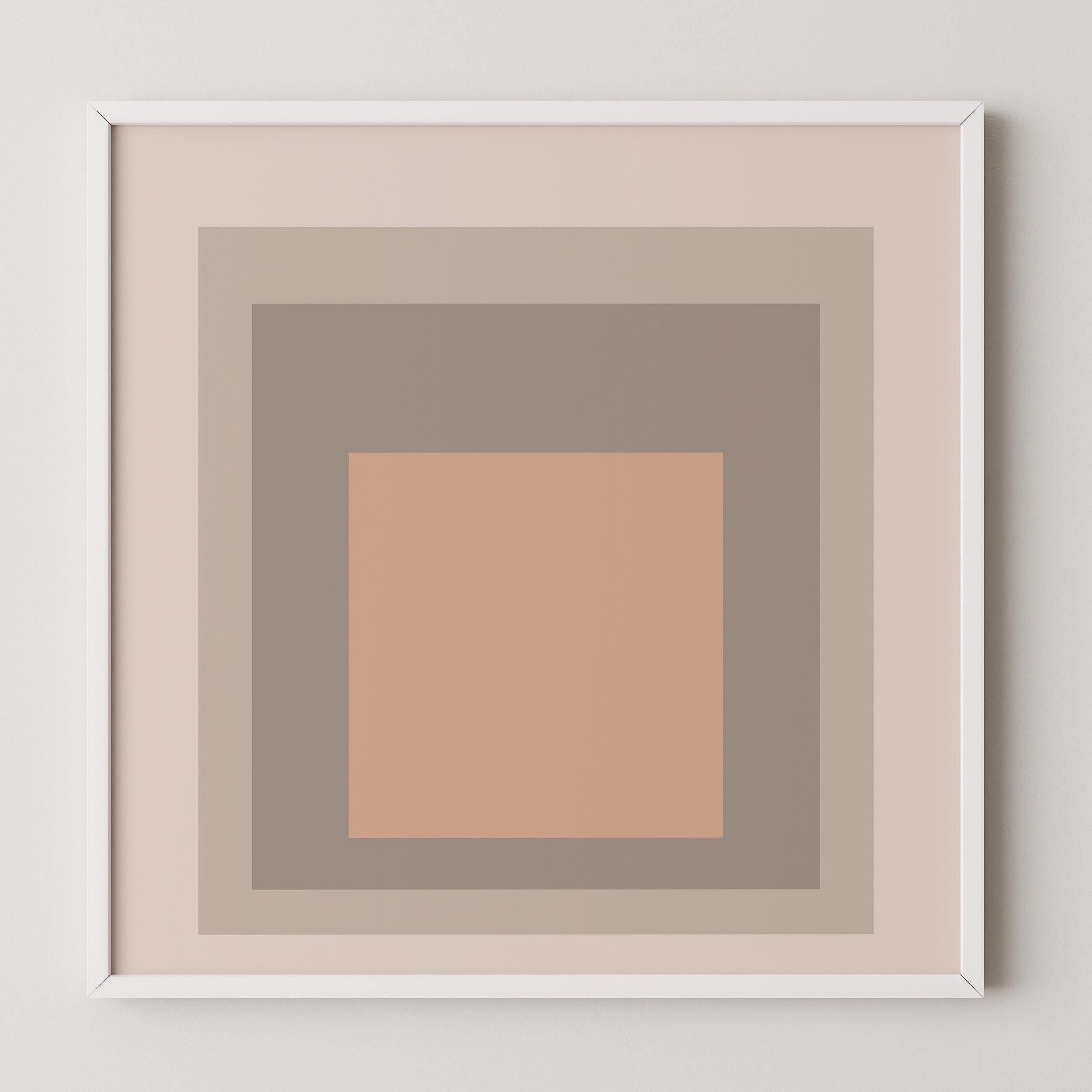 Josef Albers inspired 'Oaxaca' Giclée Print: Mid - Century Modern Homage to the Square (1x1) - 9ArtPrints