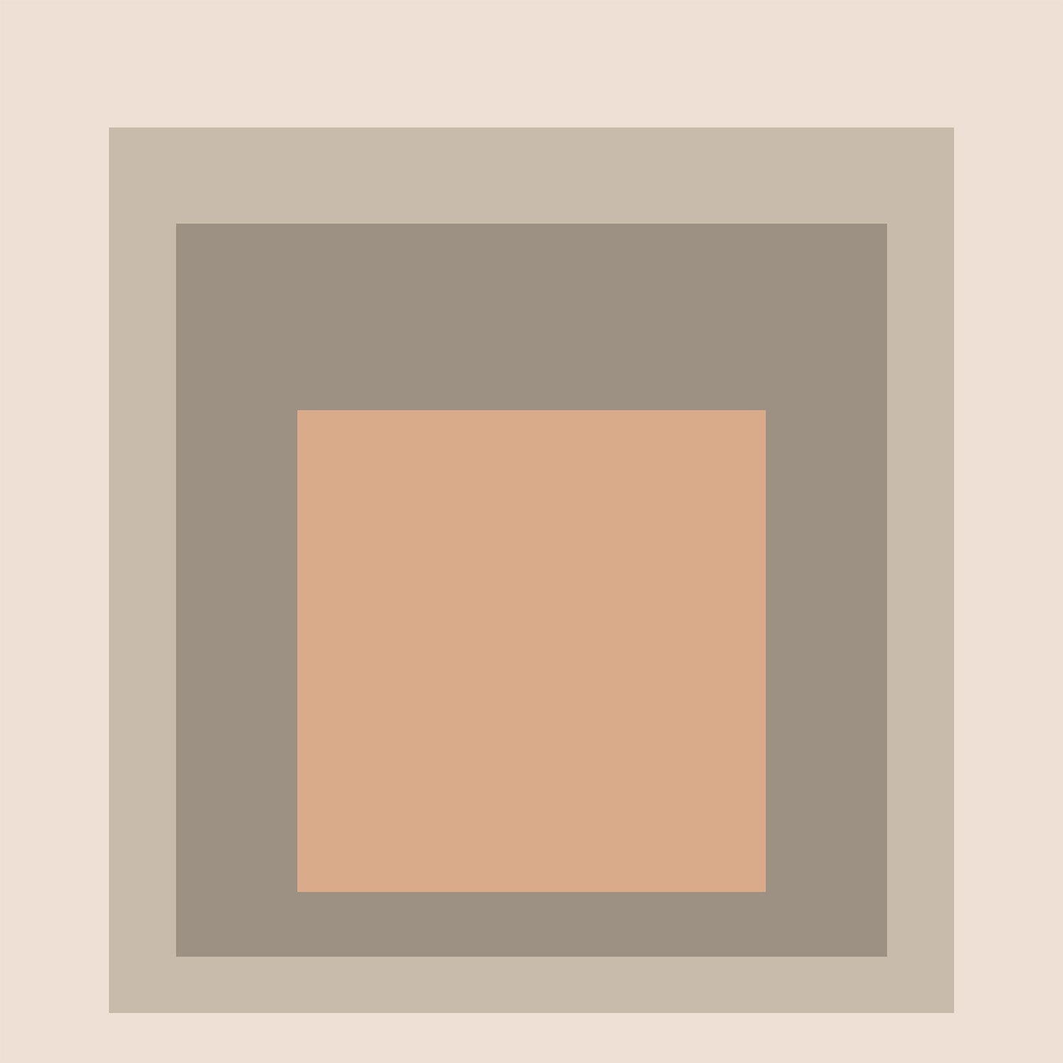 Josef Albers inspired 'Oaxaca' Giclée Print: Mid - Century Modern Homage to the Square (1x1) - 9ArtPrints