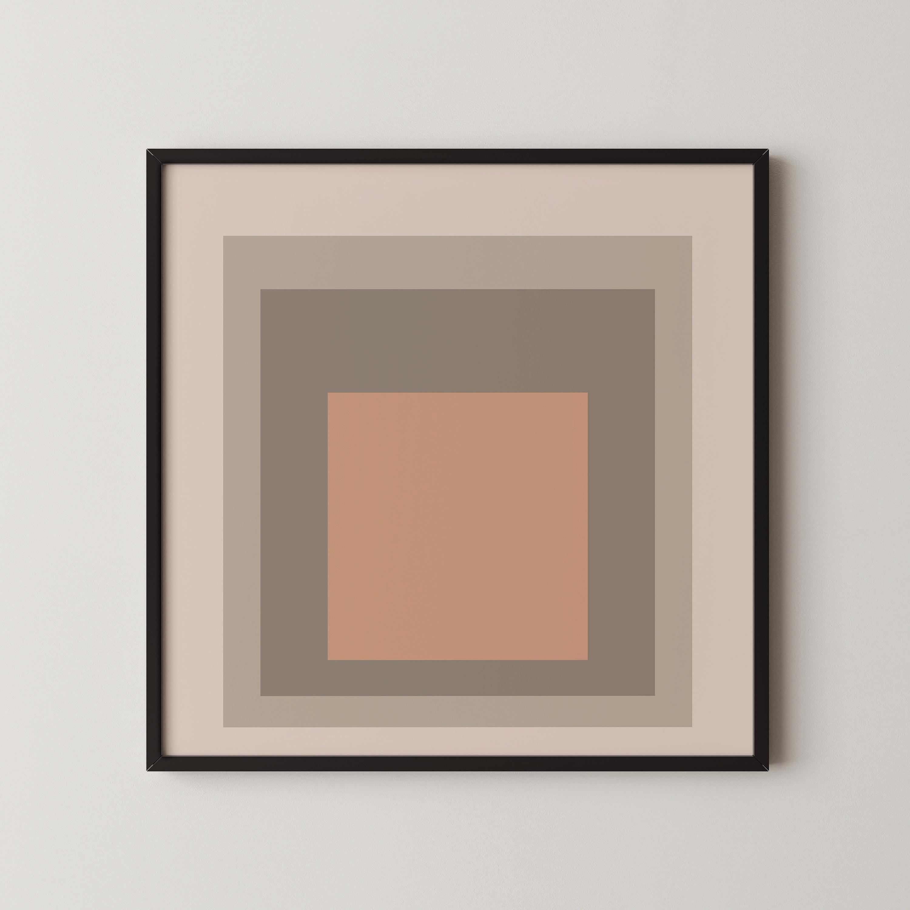 Josef Albers inspired 'Oaxaca' Giclée Print: Mid - Century Modern Homage to the Square (1x1) - 9ArtPrints