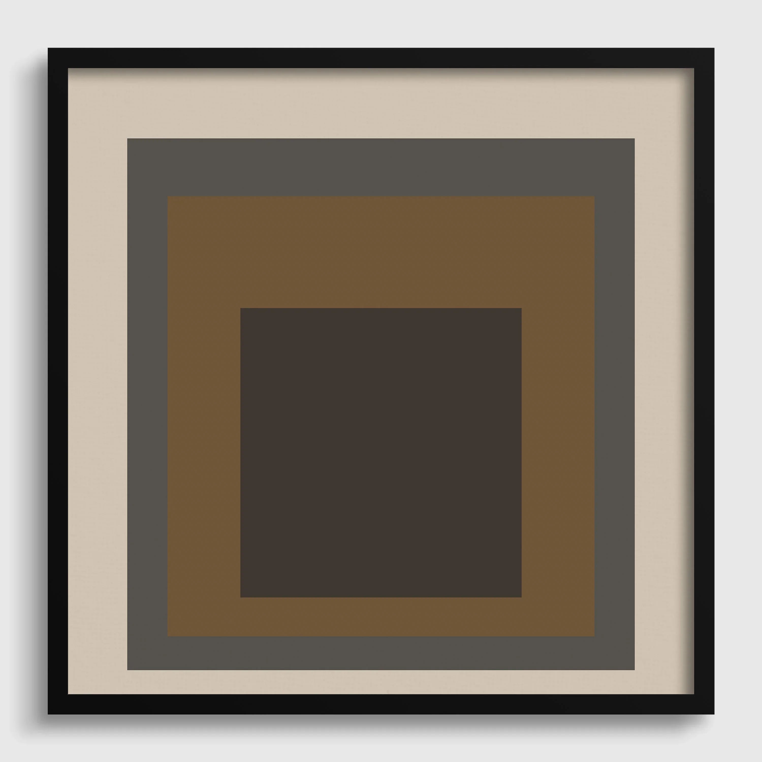 Josef Albers Inspired ‘Sienna’ Art Print: Mid - Century Modern Homage to the Square (1x1) - 9ArtPrints
