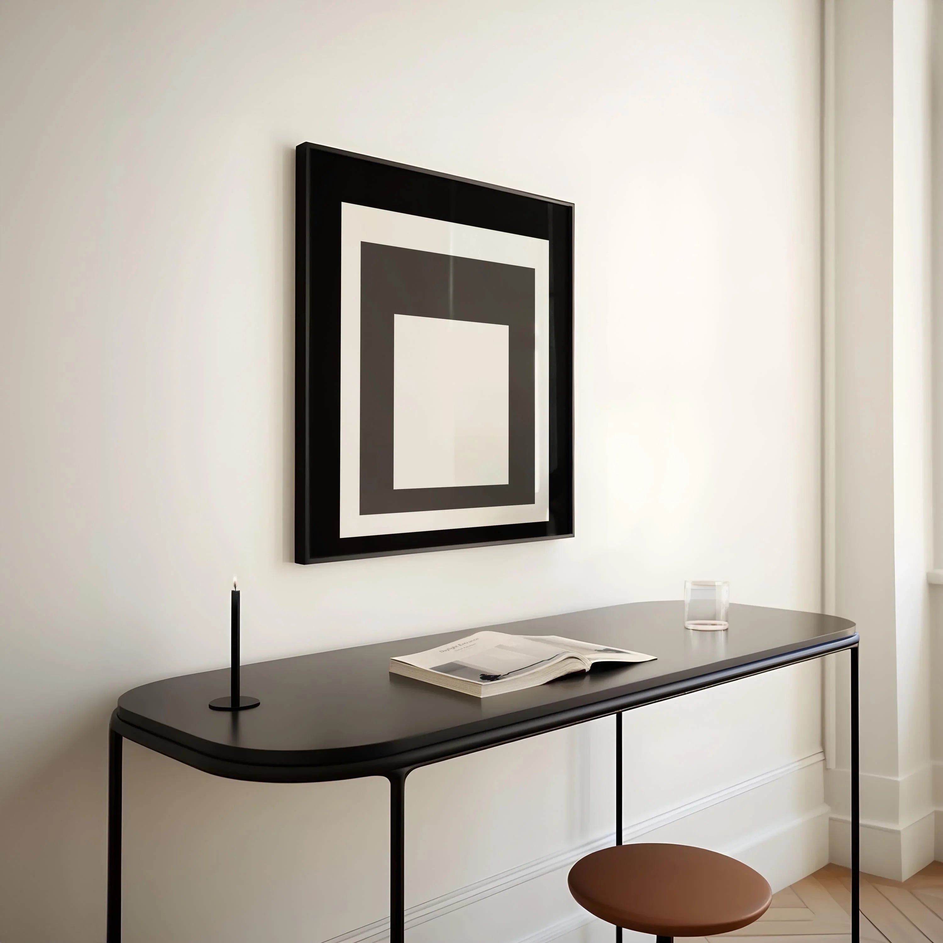 Josef Albers inspired 'Smoking' Giclee Print: Mid - Century Modern Art, Framed Option - 9ArtPrints