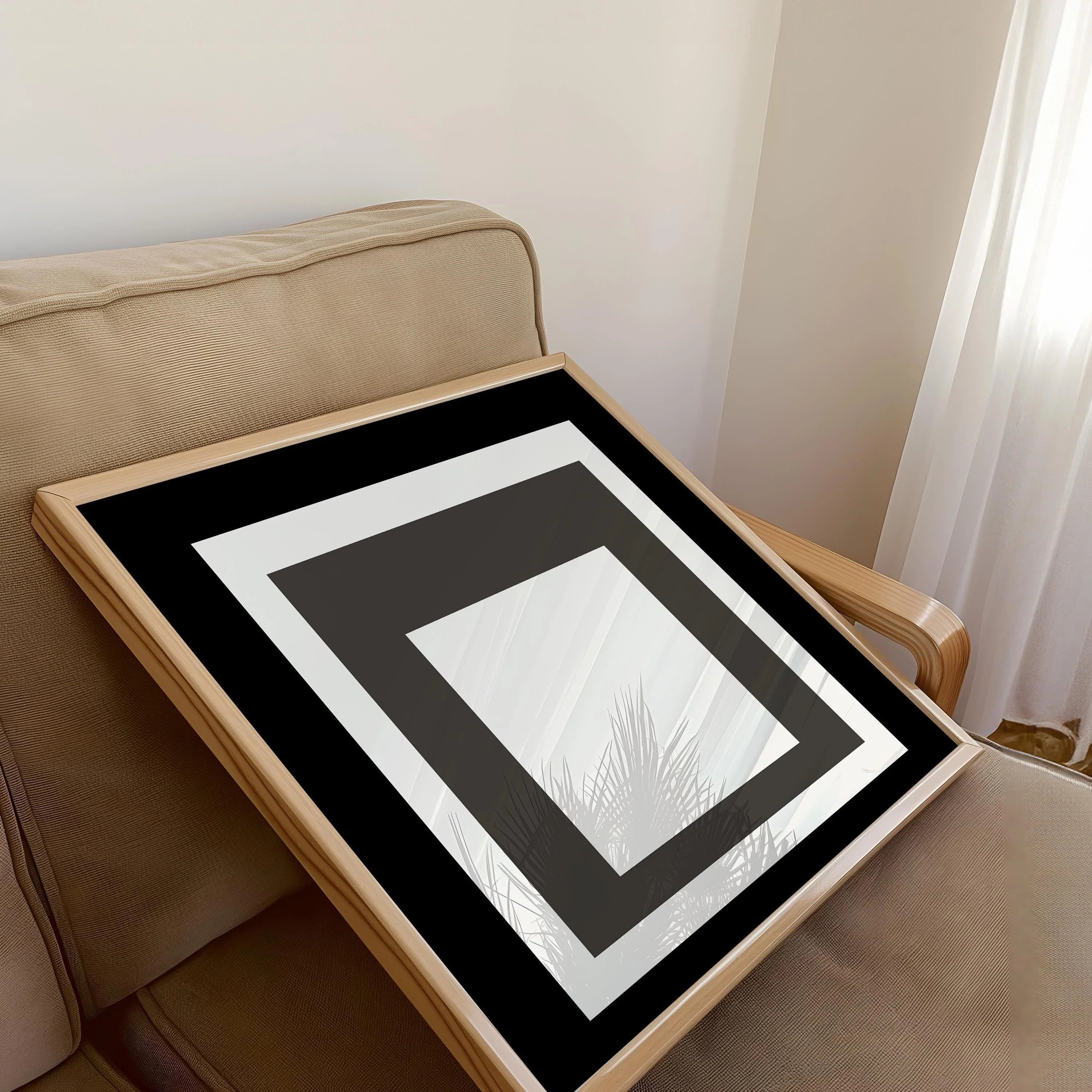 Josef Albers inspired 'Smoking' Giclee Print: Mid - Century Modern Art, Framed Option - 9ArtPrints