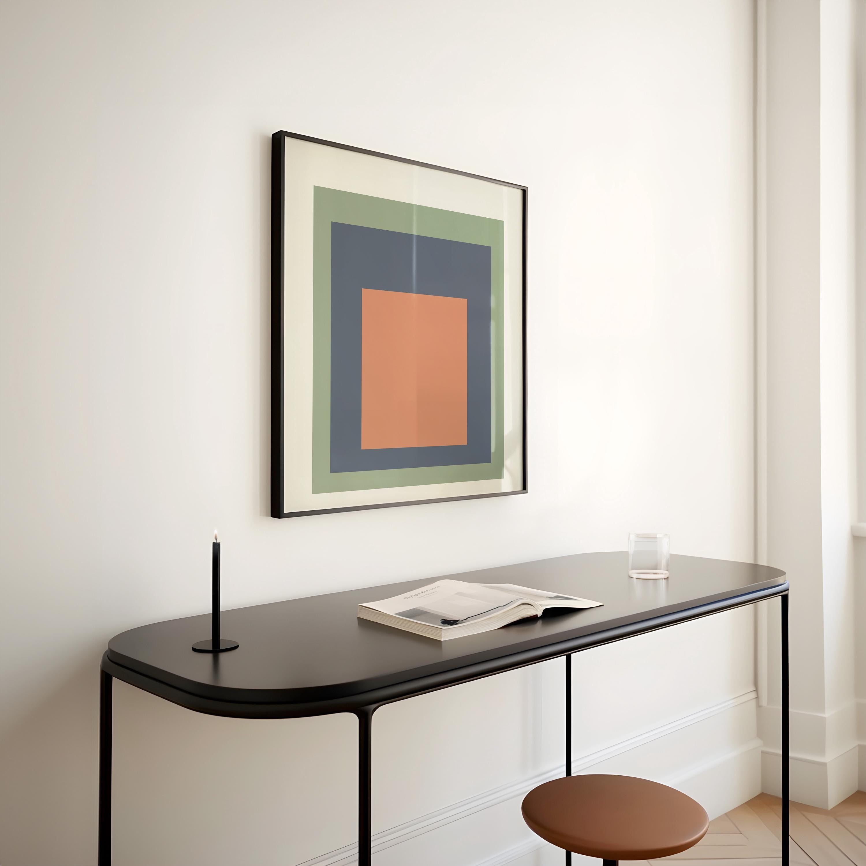 Josef Albers Inspired ‘Tethys’ Giclée Print: Mid - Century Modern Art, Mint Green (1x1) - 9ArtPrints
