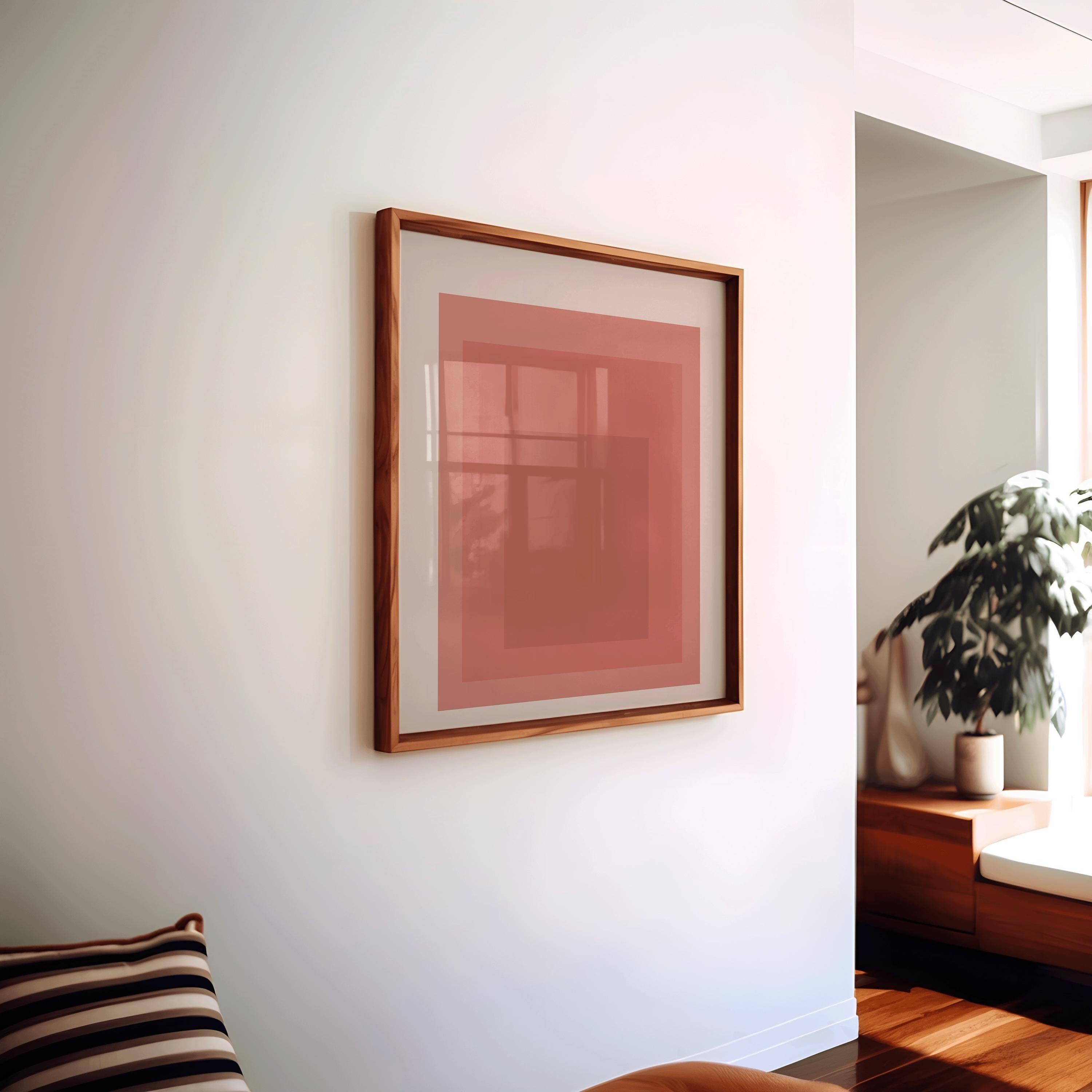 Josef Albers Inspired ‘Tiger Lily’ Giclée Print: Mid - Century Modern Square Art (1x1) - 9ArtPrints