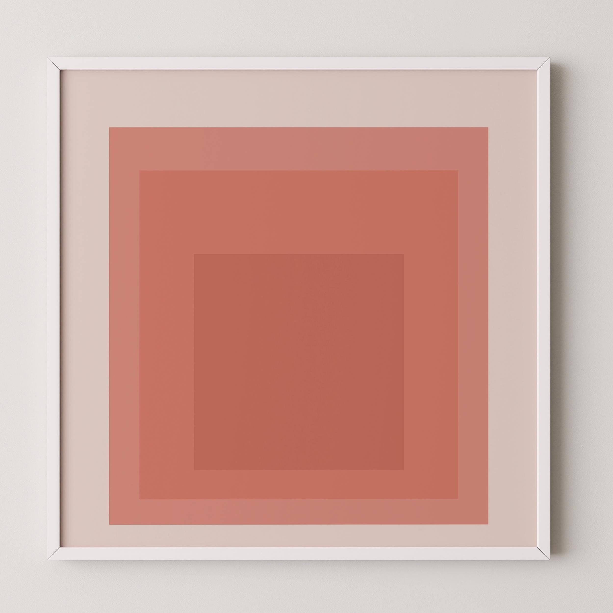 Josef Albers Inspired ‘Tiger Lily’ Giclée Print: Mid - Century Modern Square Art (1x1) - 9ArtPrints