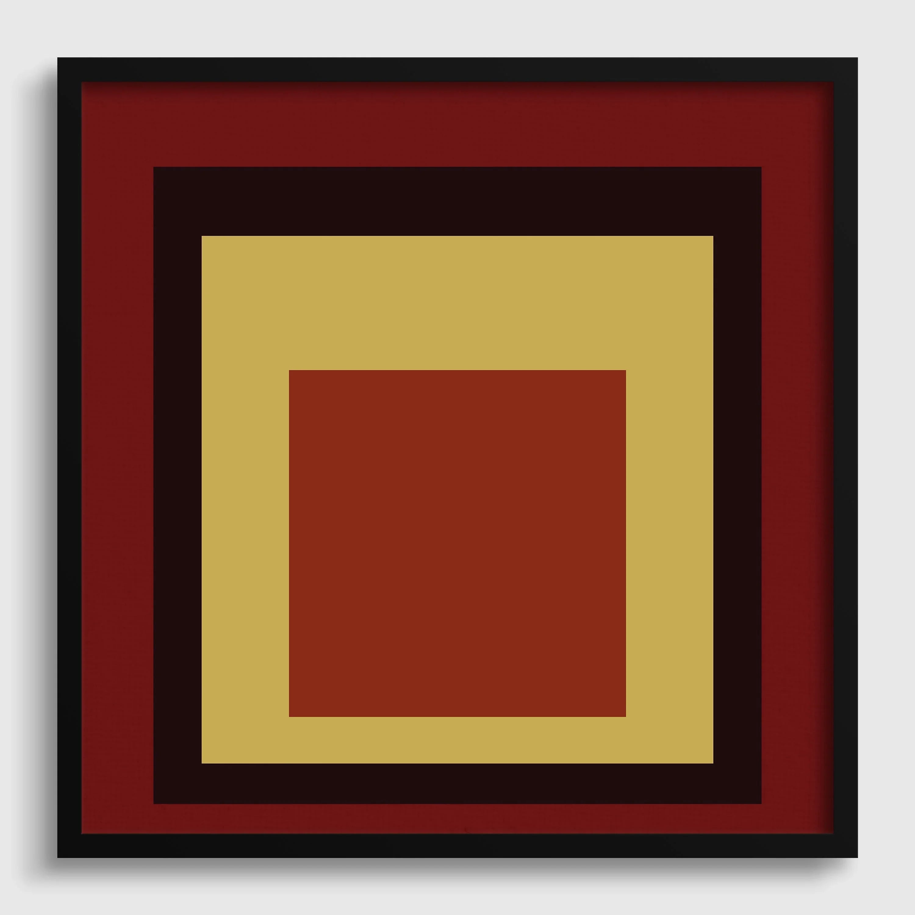 Josef Albers inspired 'Uber Alles' Giclee Print: Mid - Century Modern Homage to the Square - 9ArtPrints