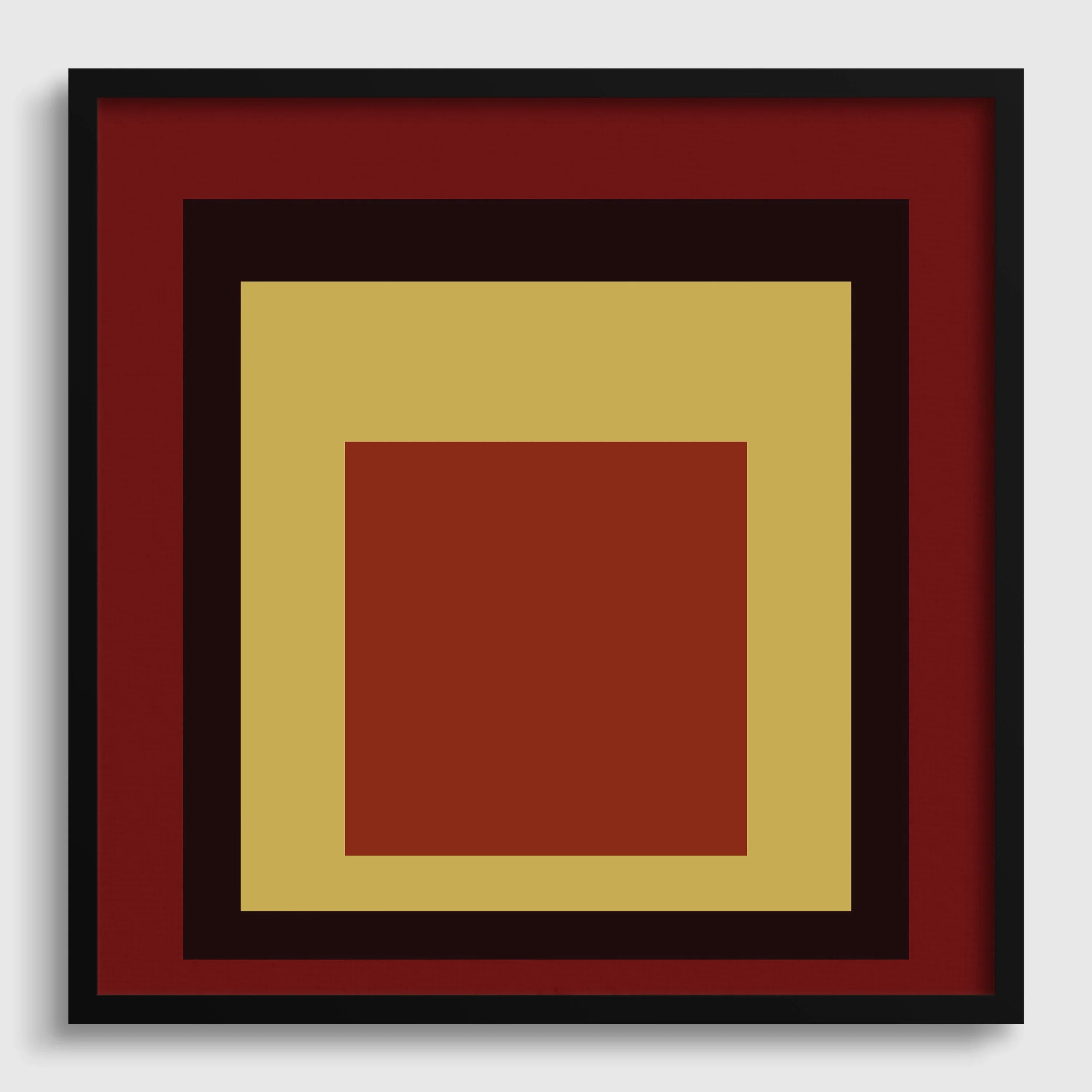Josef Albers inspired 'Uber Alles' Giclee Print: Mid - Century Modern Homage to the Square - 9ArtPrints