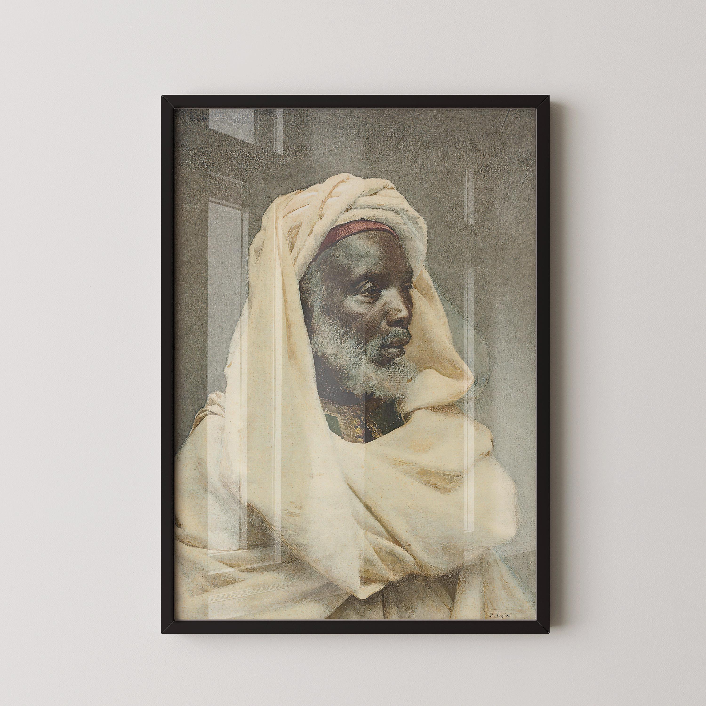 Josep Tapiró Baró - Moorish Elder | Famous Orientalist Art (available handframed or unframed) - 9ArtPrints
