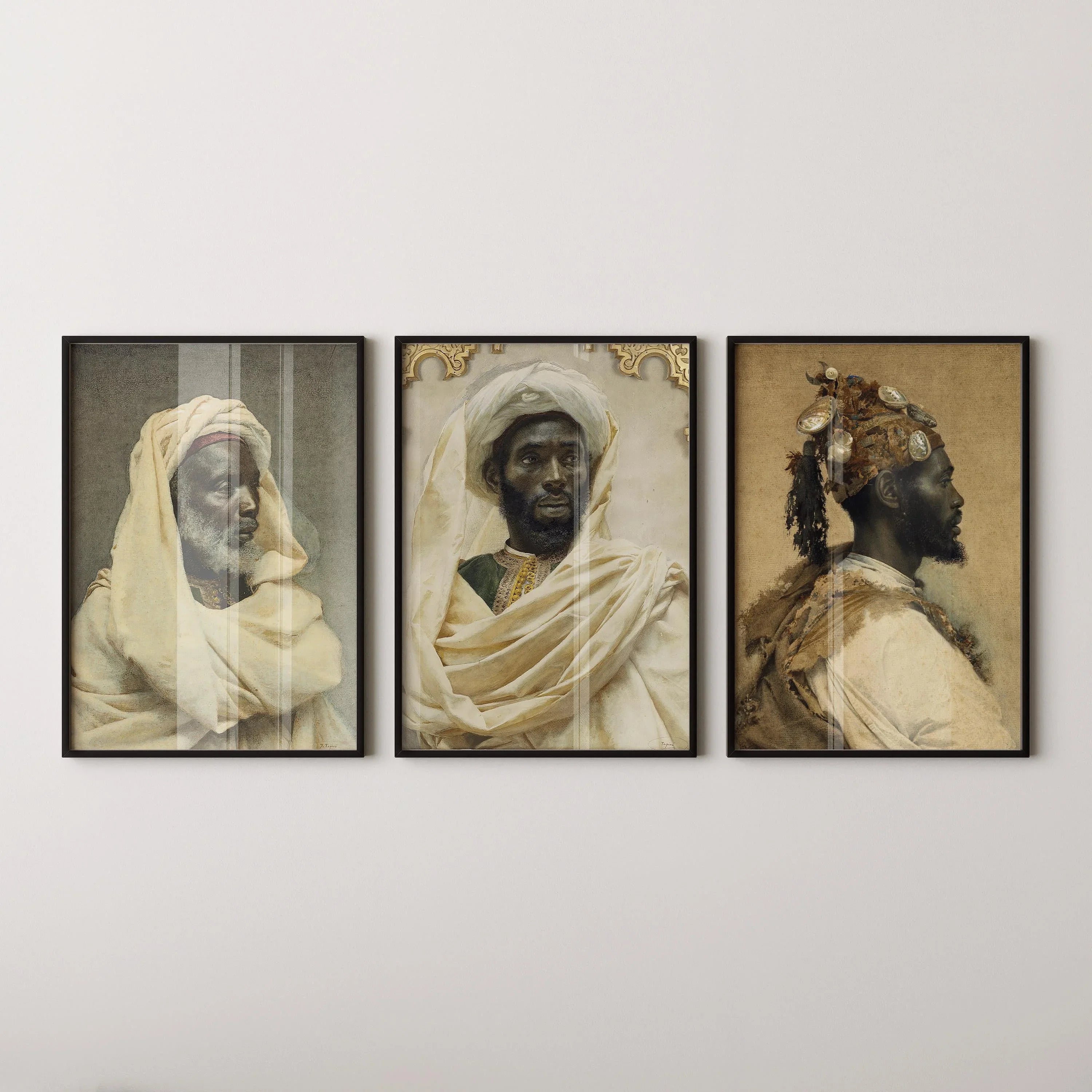 Josep Tapiró i Baró - STATEMENT TRIO Moorish Men | | Vintage Orientalist Art available framed - 9ArtPrints
