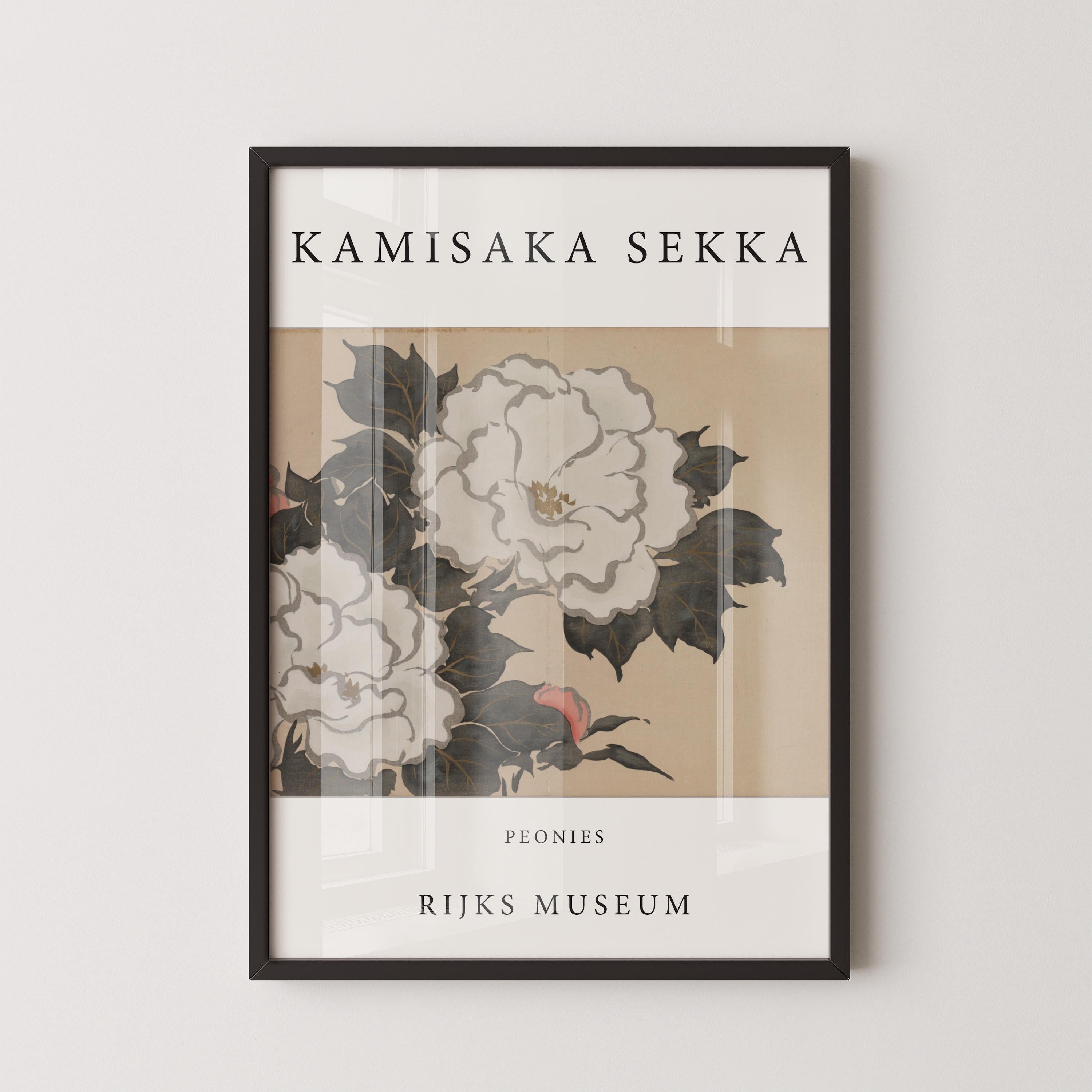 Kamisaka Sekka - Peonies | PRINT | Vintage Japanese Woodblock Art