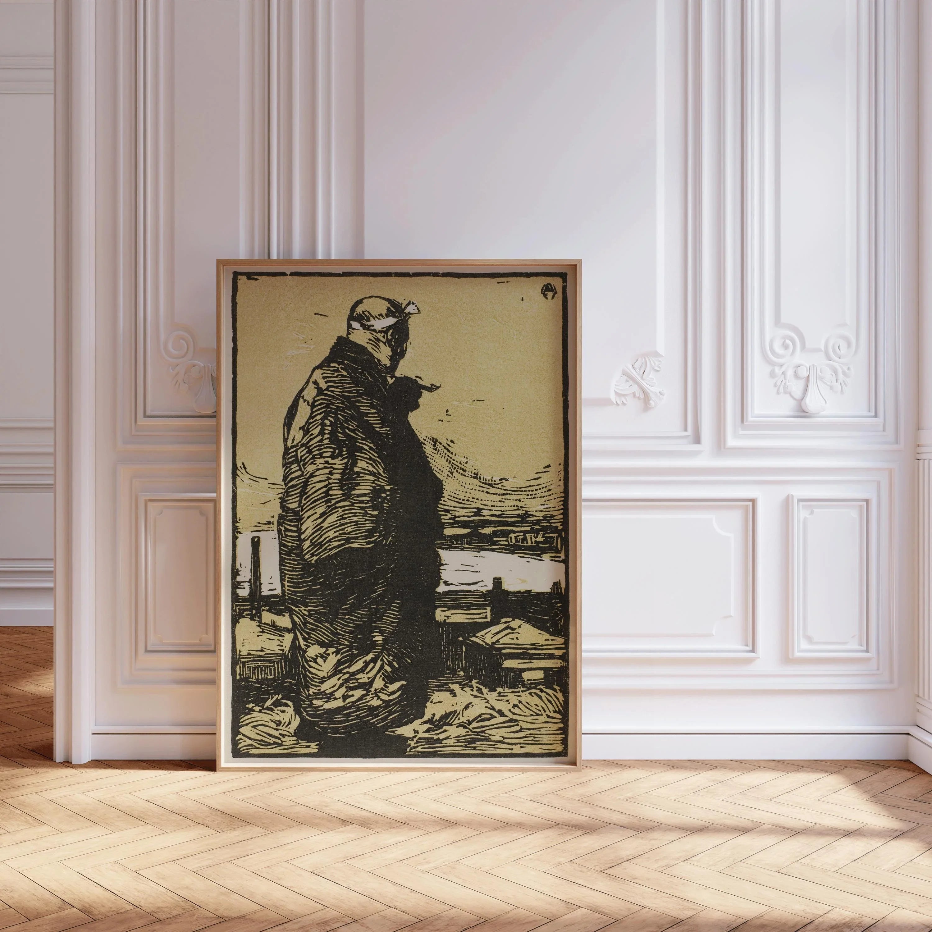 Kanae Yamamoto - The Fisherman | PRINT | One of the most famous Japanese Woodblock Arts of all time (available framed) - 9ArtPrints