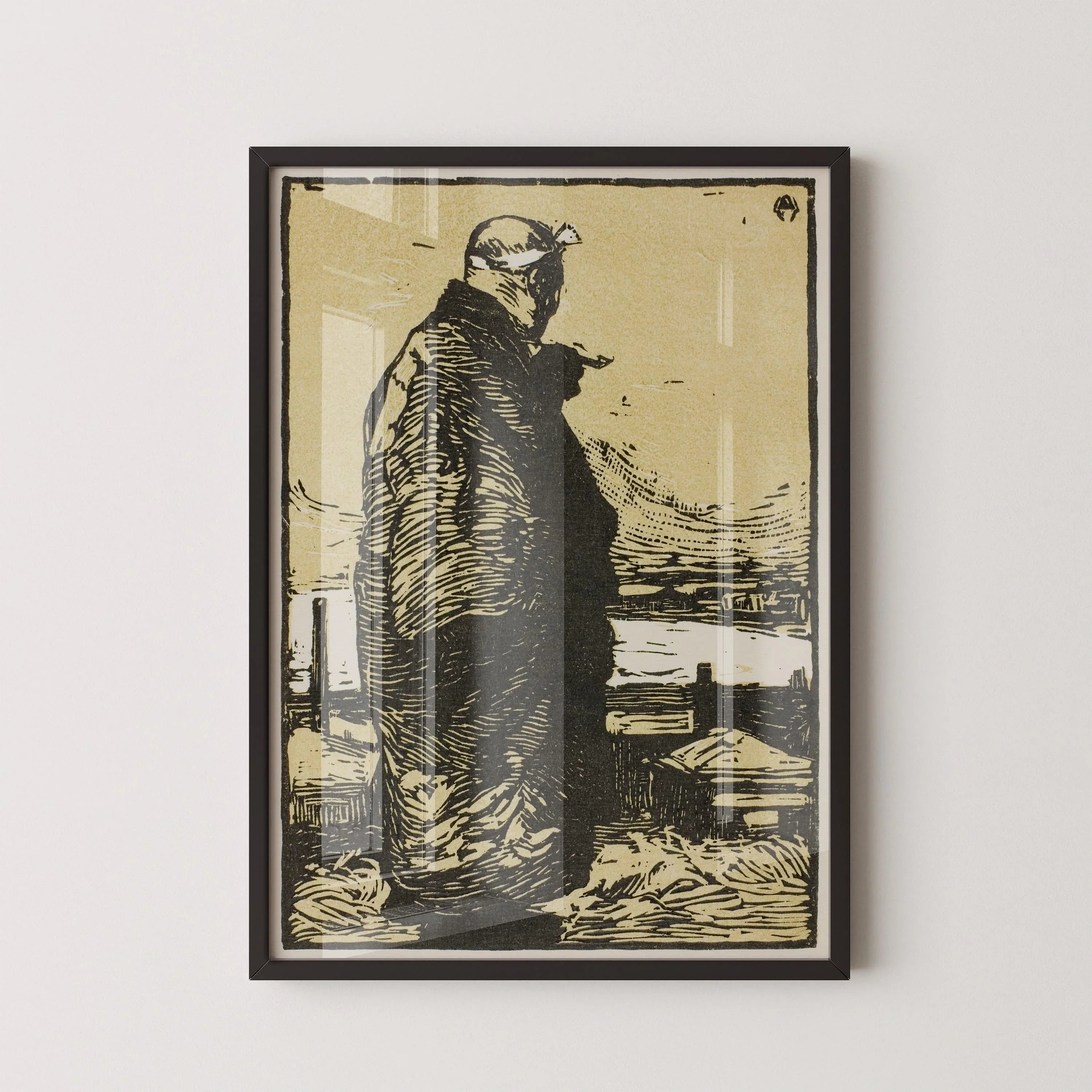 Kanae Yamamoto - The Fisherman | PRINT | One of the most famous Japanese Woodblock Arts of all time (available framed) - 9ArtPrints