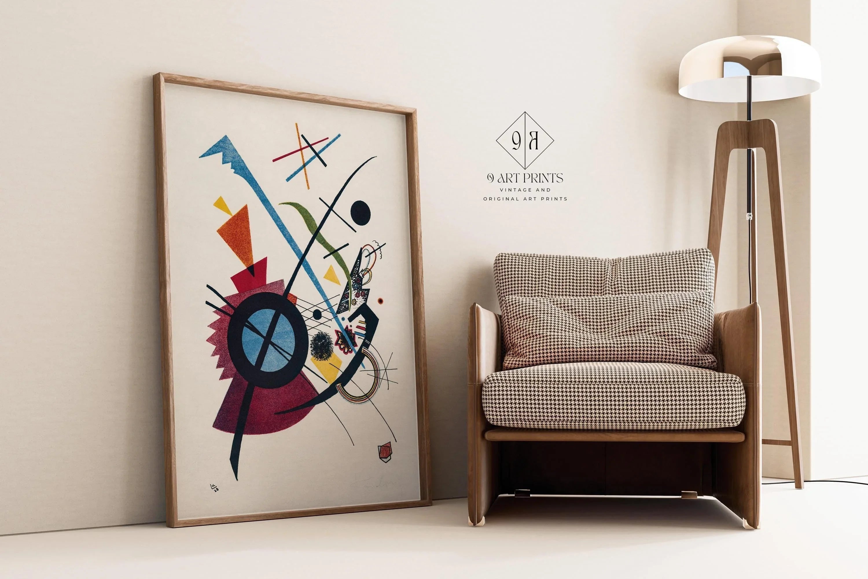 Kandinsky Bauhaus Art Print: Violet Abstract Giclee - 9ArtPrints