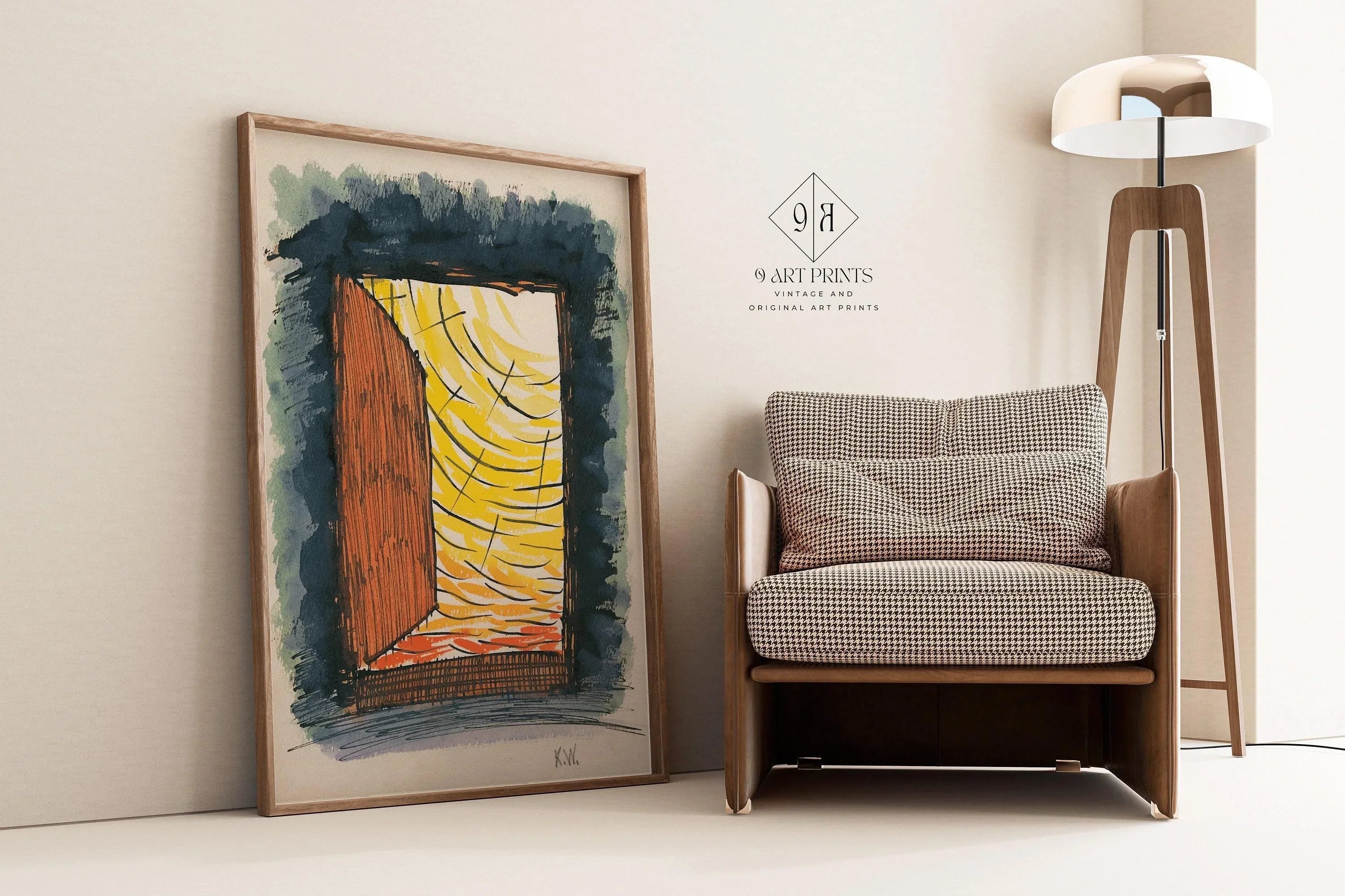 Karl Wiener Abstract Art Print: From My Life No. 13 (Handframed or Unframed) - 9ArtPrints