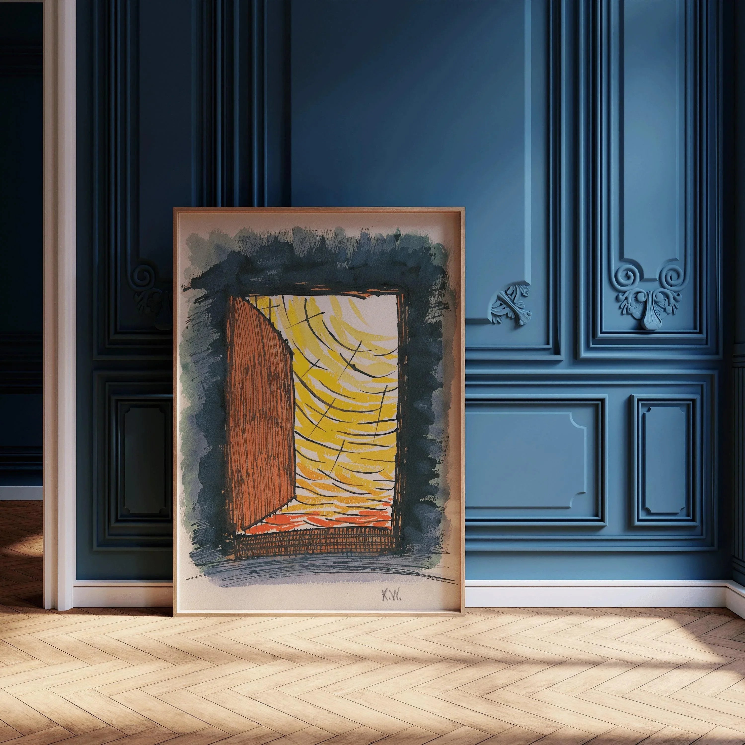 Karl Wiener Abstract Art Print: From My Life No. 13 (Handframed or Unframed) - 9ArtPrints