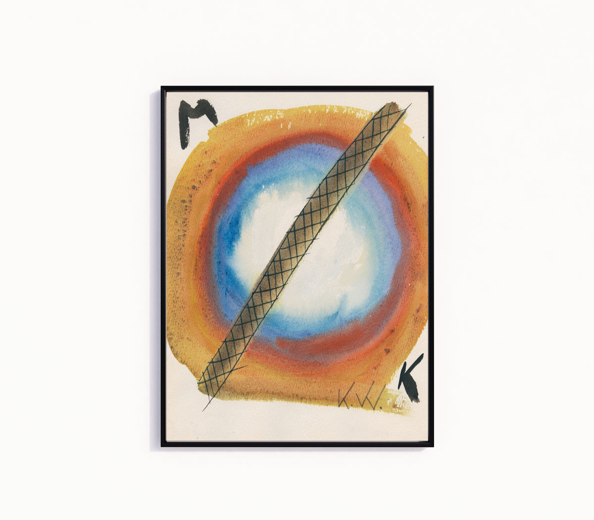 Framed art print of From My Life No. 17 by Karl Wiener, in a slim black frame on a plain white wall
