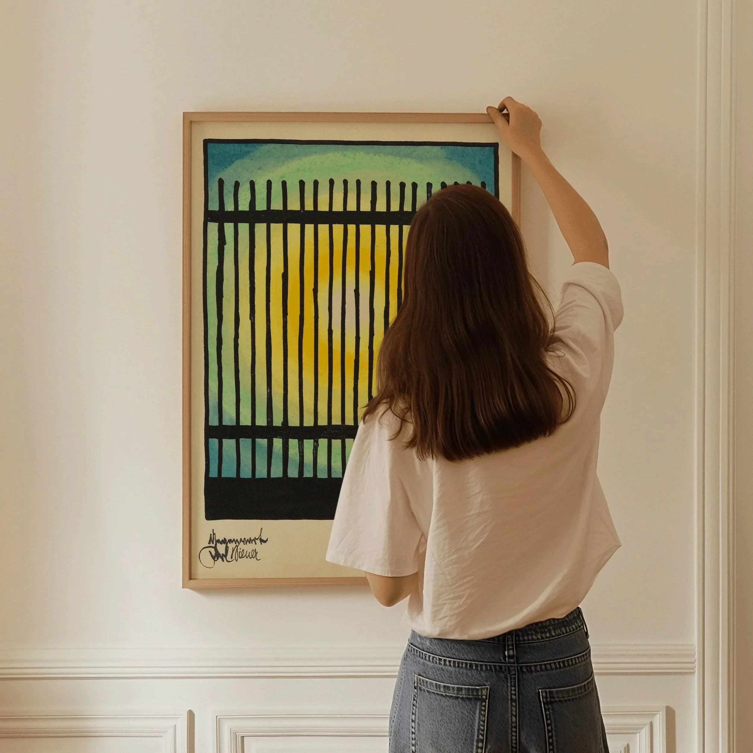 Karl Wiener - Gegenwart (The Present) | Modern Abstract Art (available handframed or unframed) - 9ArtPrints