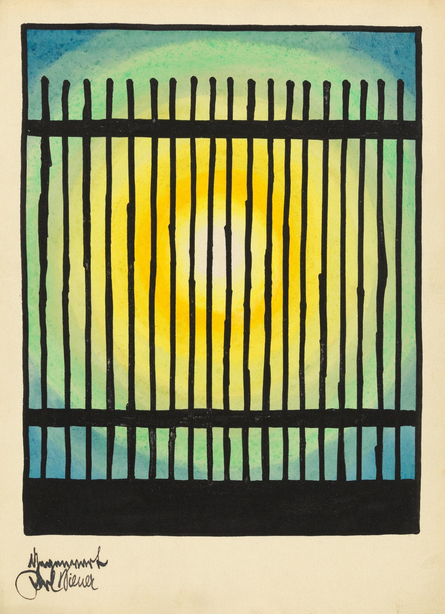 Karl Wiener — Gegenwart (The Present) | Modernist Abstract Print - 9ArtPrints
