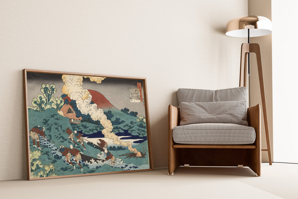 Katsushika Hokusai — One Hundred Poems Explained by the Nurse: Poem by Kakinomoto no Hitomaro | Japanese Woodblock Print (Ukiyo-e)