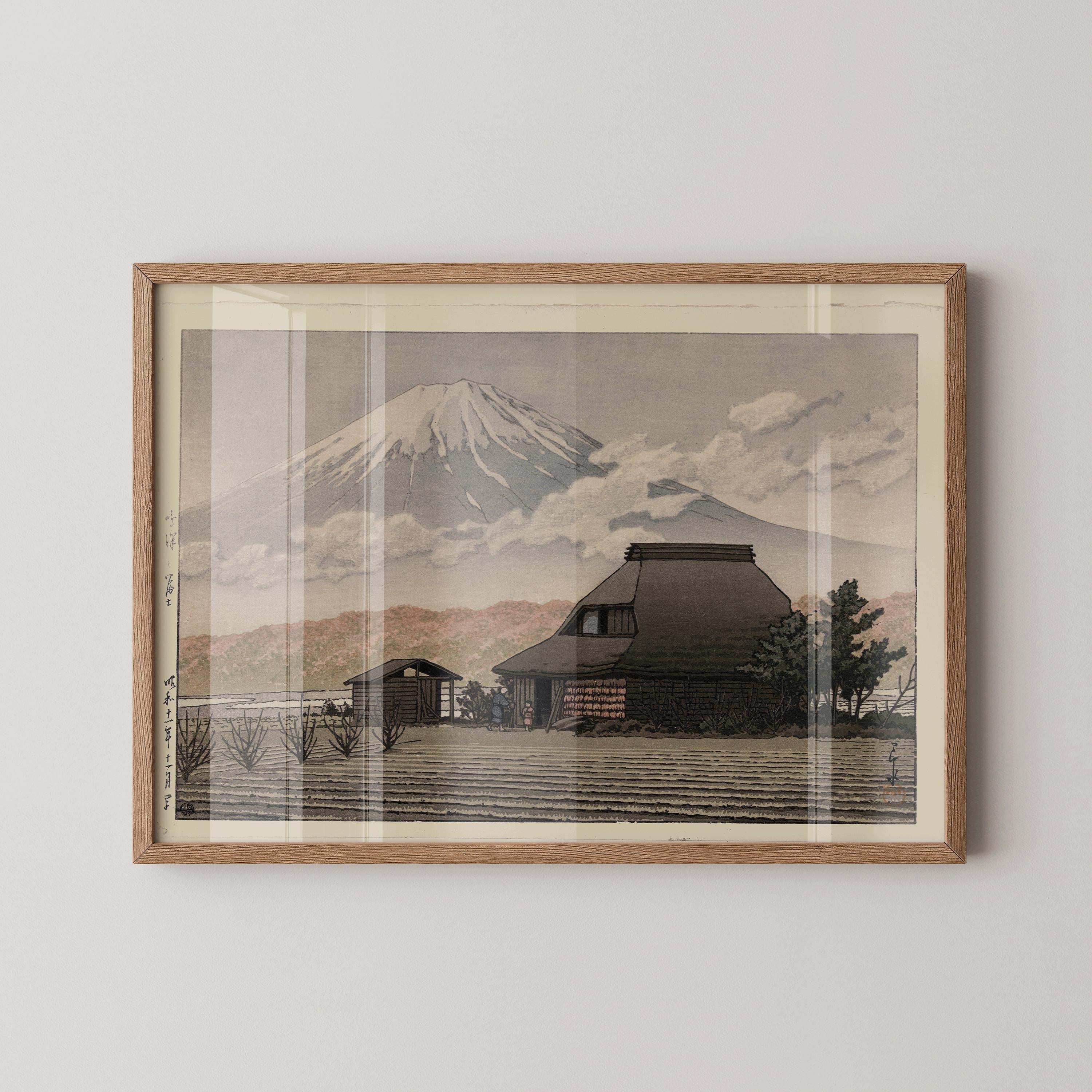 Kawase Hasui Countryside at Narusawa: Vintage Japanese Countryside Ukiyo - e Art Print - 9ArtPrints