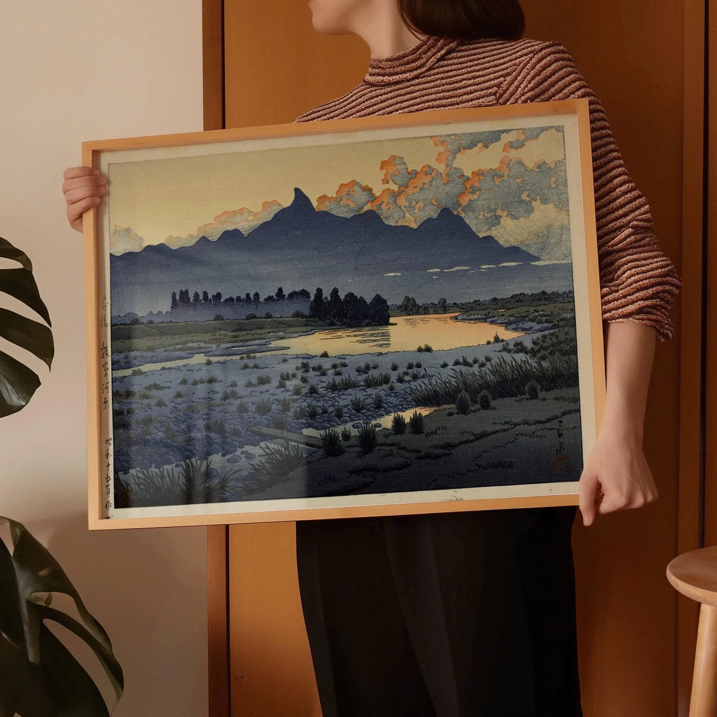 Kawase Hasui - Dusk at the Maebashi Marshlands PRINT | Like A Beautiful Scene out of a Studio Ghibli Movie | Available Framed - 9ArtPrints