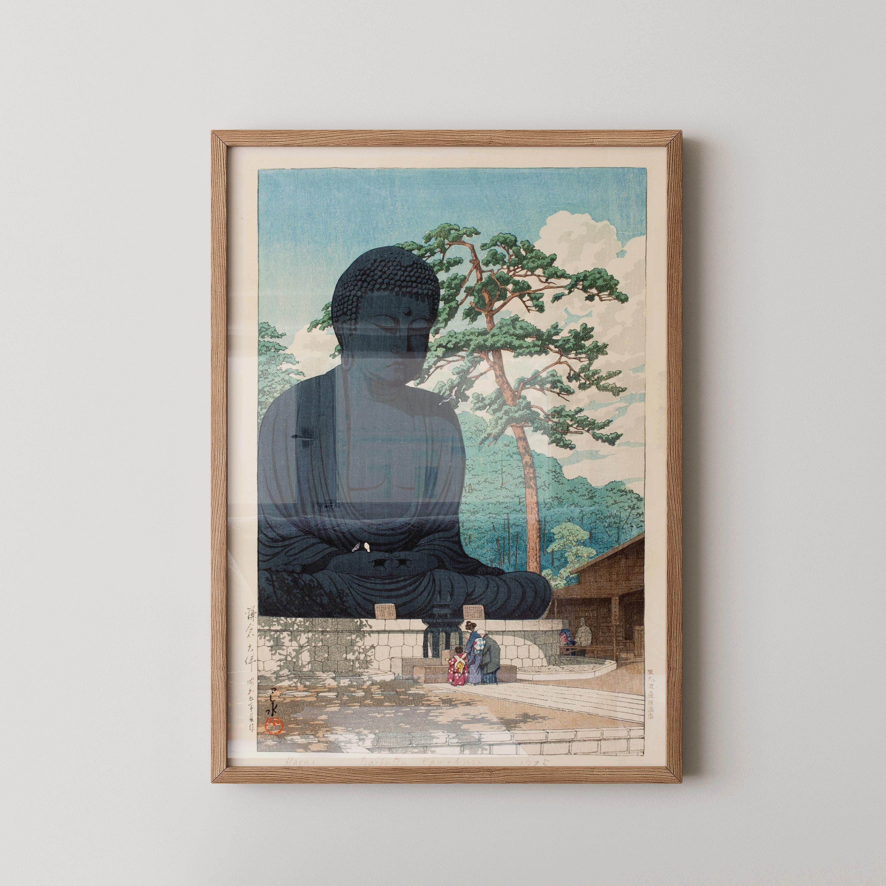 Kawase Hasui - Great Buddha at Kamikura | PRINT | Vintage Japanese Woodblock Ukiyo - e Art (available handframed or unframed) - 9ArtPrints