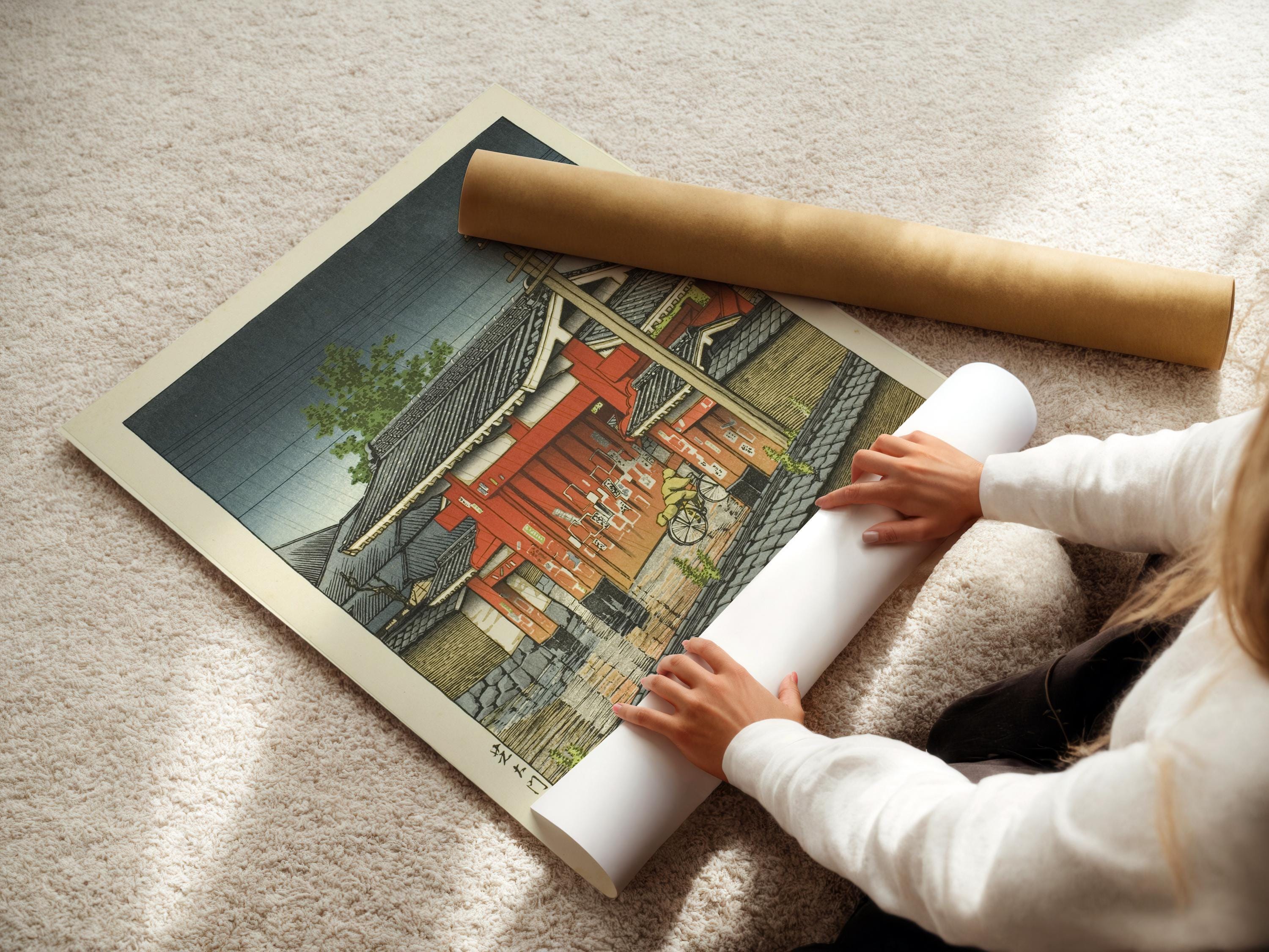Kawase Hasui - Great Gate at Shiba Shiba | PRINT | Vintage Japanese Woodblock Ukiyo - e Art (available handframed or unframed) - 9ArtPrints