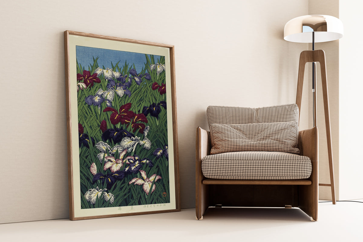 Kawase Hasui — Iris (Ayame) | Japanese Woodblock Print (Shin Hanga) - 9ArtPrints