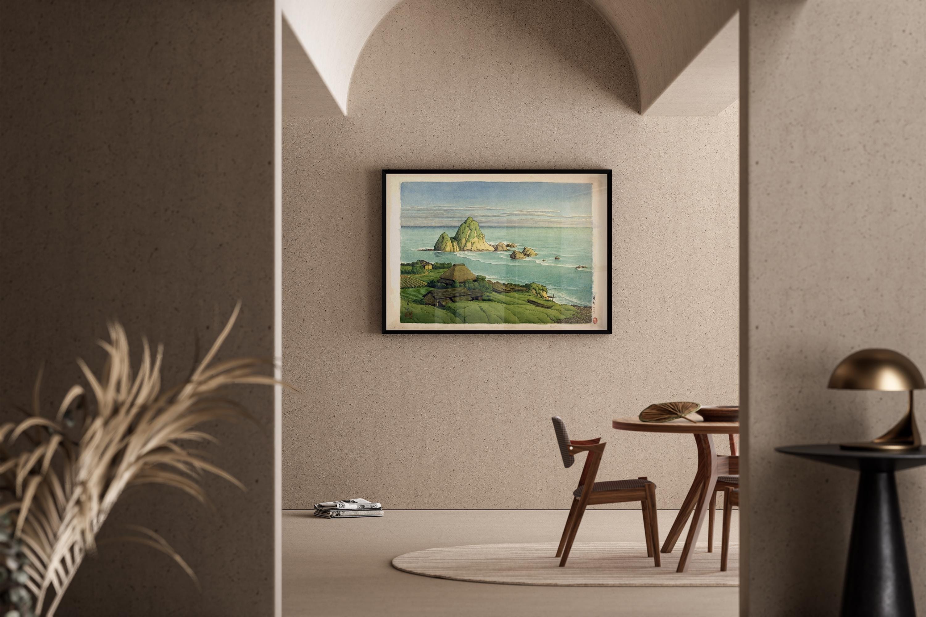 Kawase Hasui Japanese Art Print: Suzukawa Coast Giclée, Studio Ghibli Style - 9ArtPrints