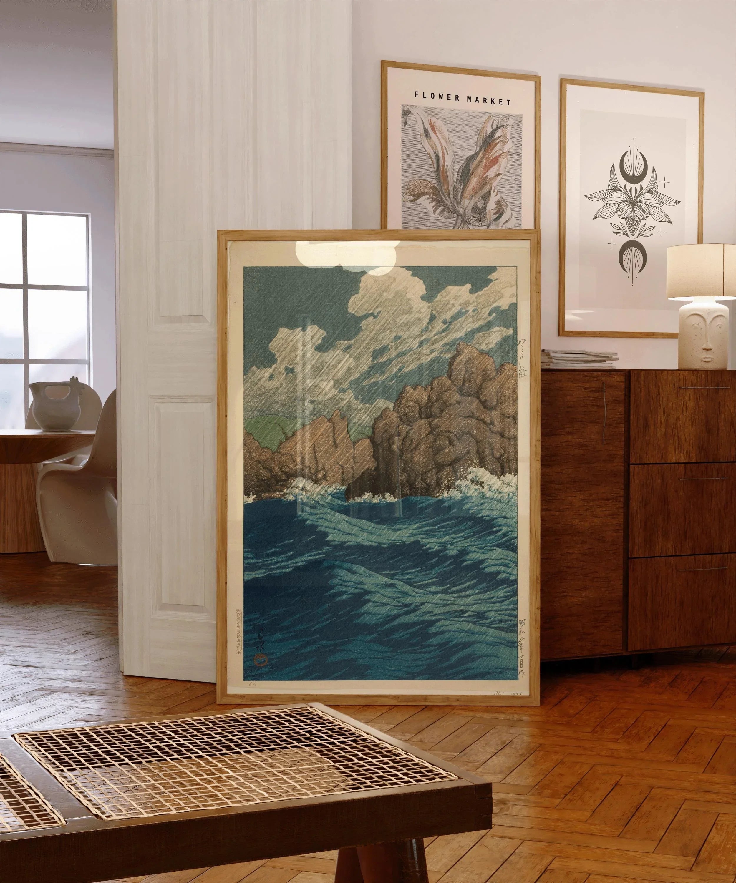 Kawase Hasui Japanese Seascape Art Print: Hachinohe Same, Shin - Hanga, Giclee - 9ArtPrints