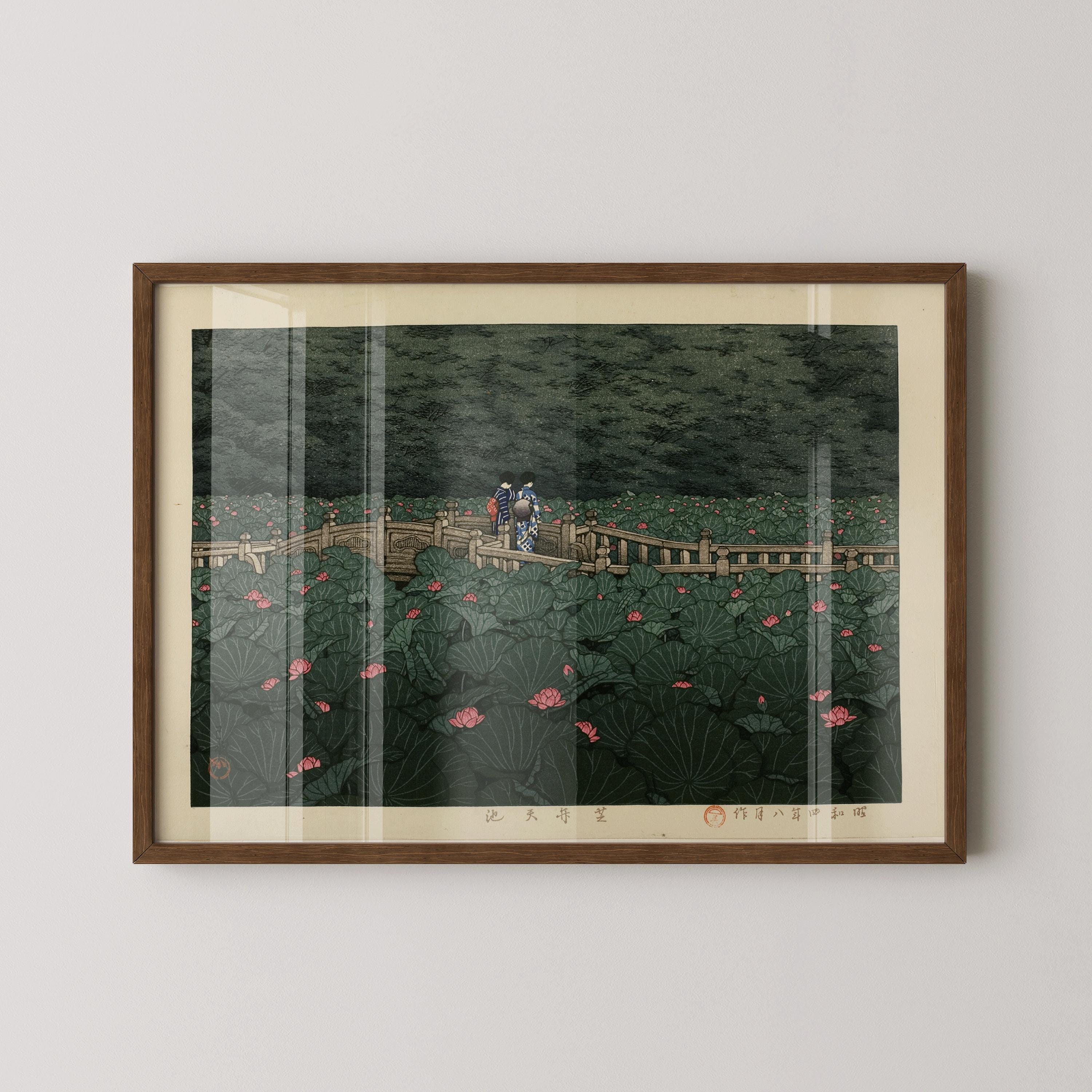 Kawase Hasui Japanese Woodblock Print: Benten Shrine, Shiba - Giclee Art - 9ArtPrints