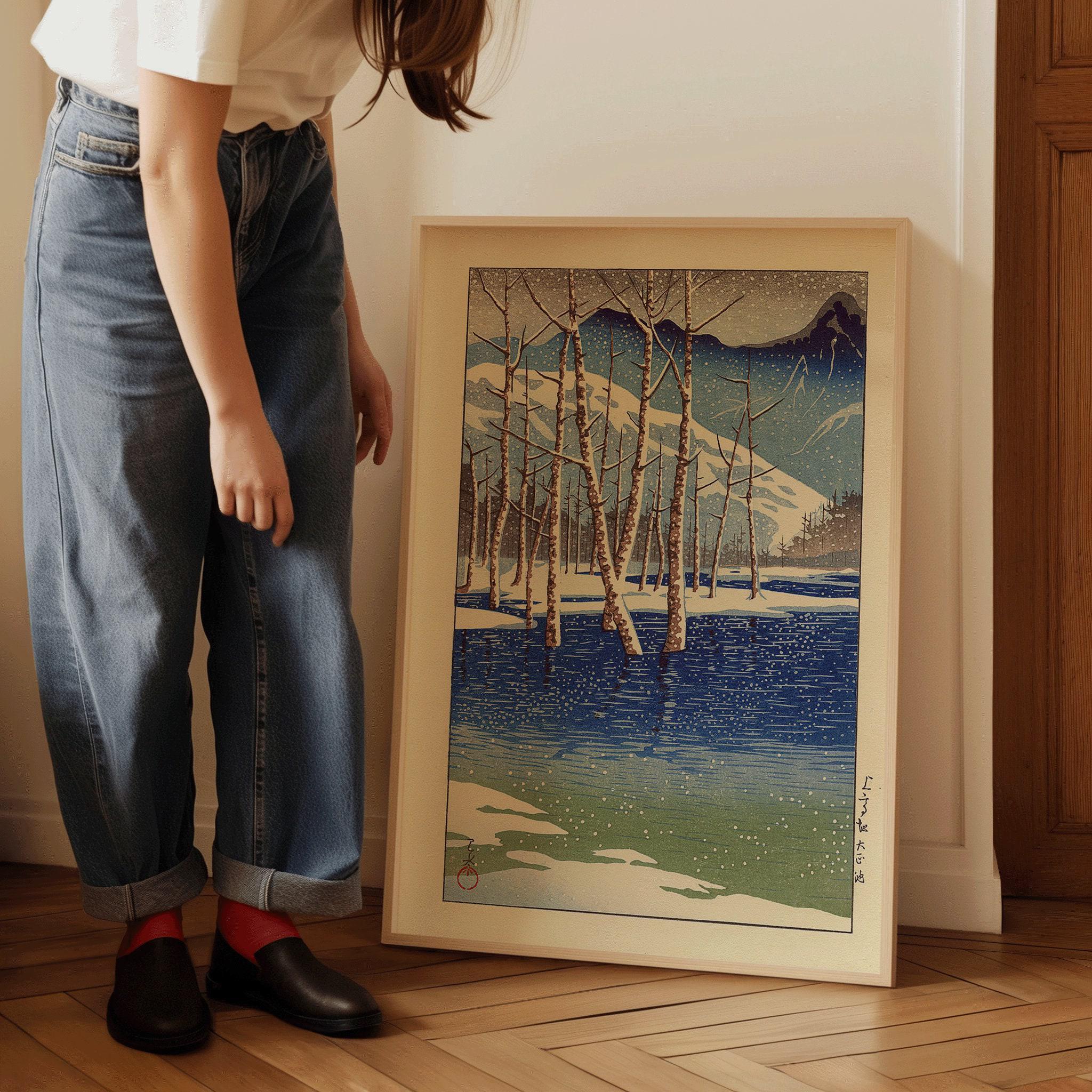 Kawase Hasui Japanese Woodblock Print: Taisho Pond Giclee Art - 9ArtPrints