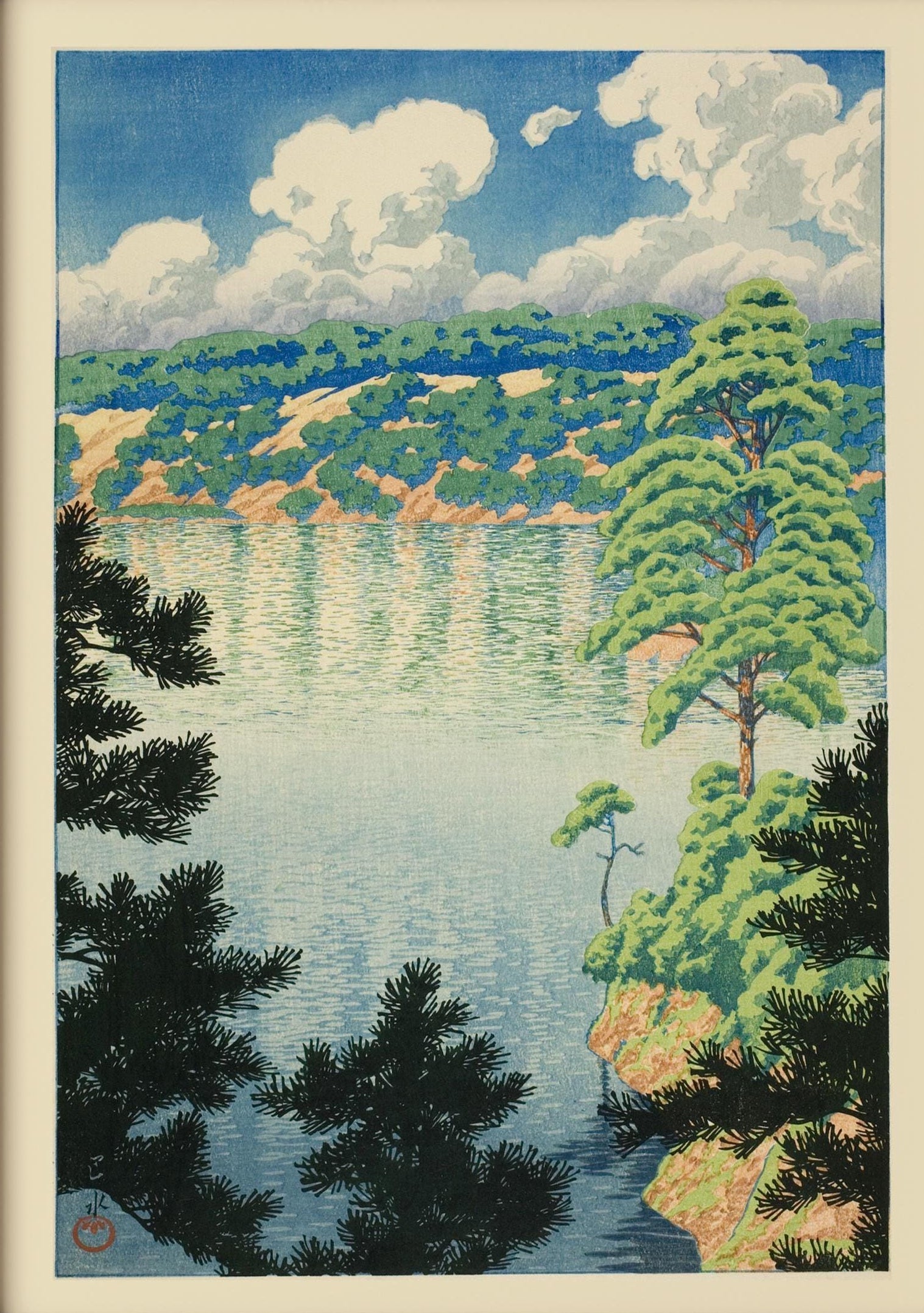Kawase Hasui - Karasu Marsh, Akita: Japanese Woodblock Art Giclée Print - 9ArtPrints