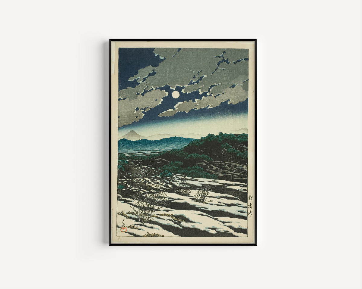 Kawase Hasui - Karikachi Mountain Pass: Vintage Japanese Woodblock Print - 9ArtPrints