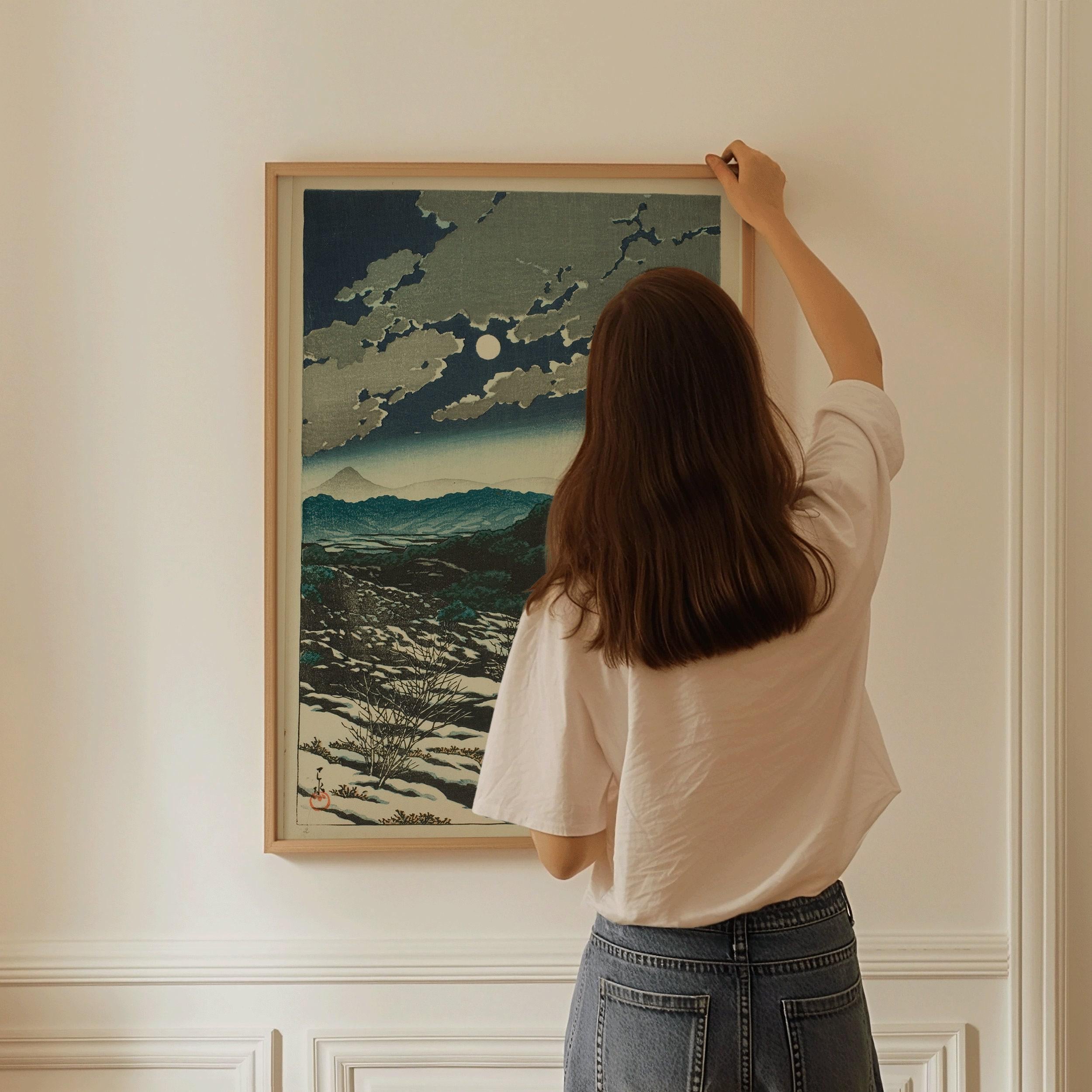 Kawase Hasui - Karikachi Mountain Pass: Vintage Japanese Woodblock Print - 9ArtPrints