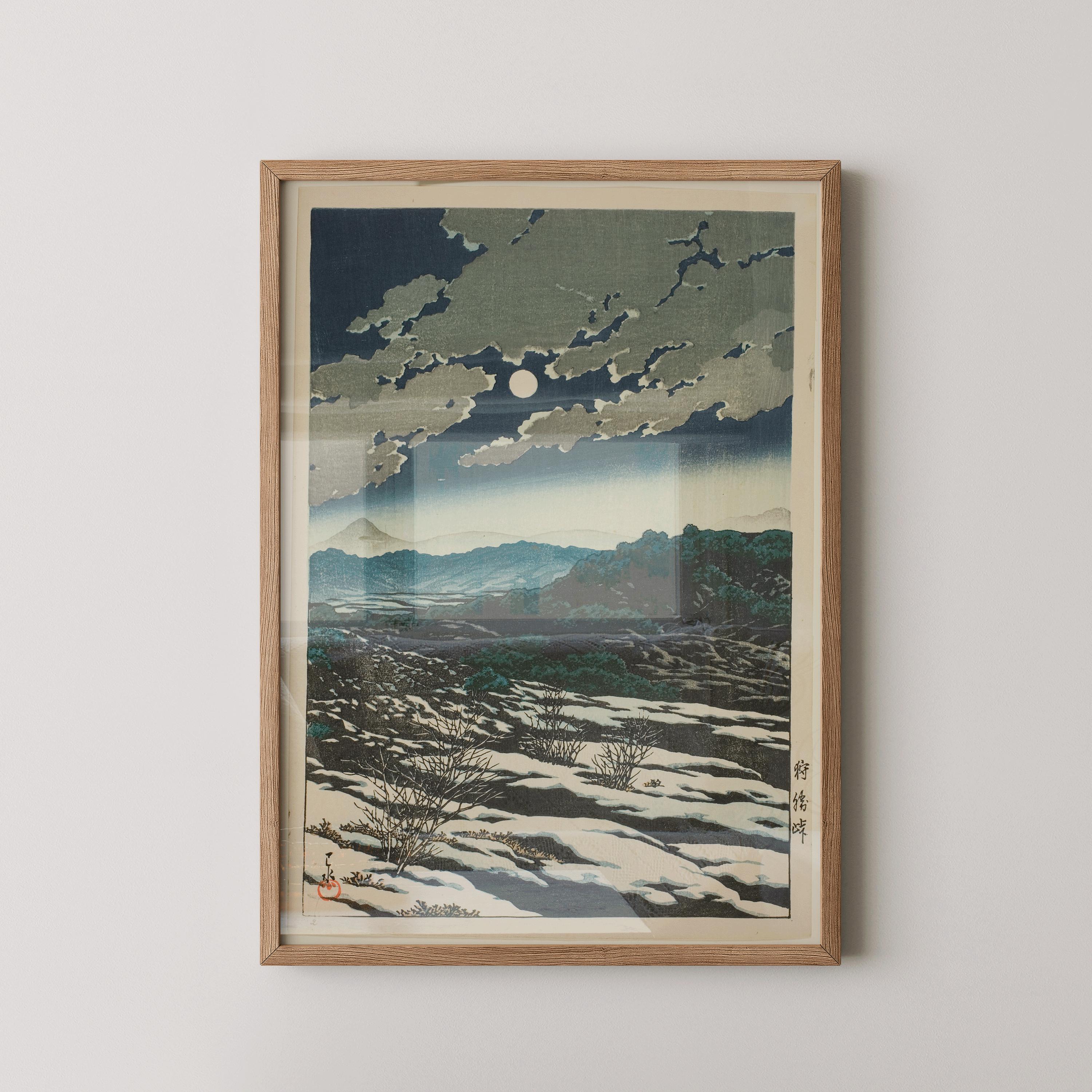 Kawase Hasui - Karikachi Mountain Pass: Vintage Japanese Woodblock Print - 9ArtPrints