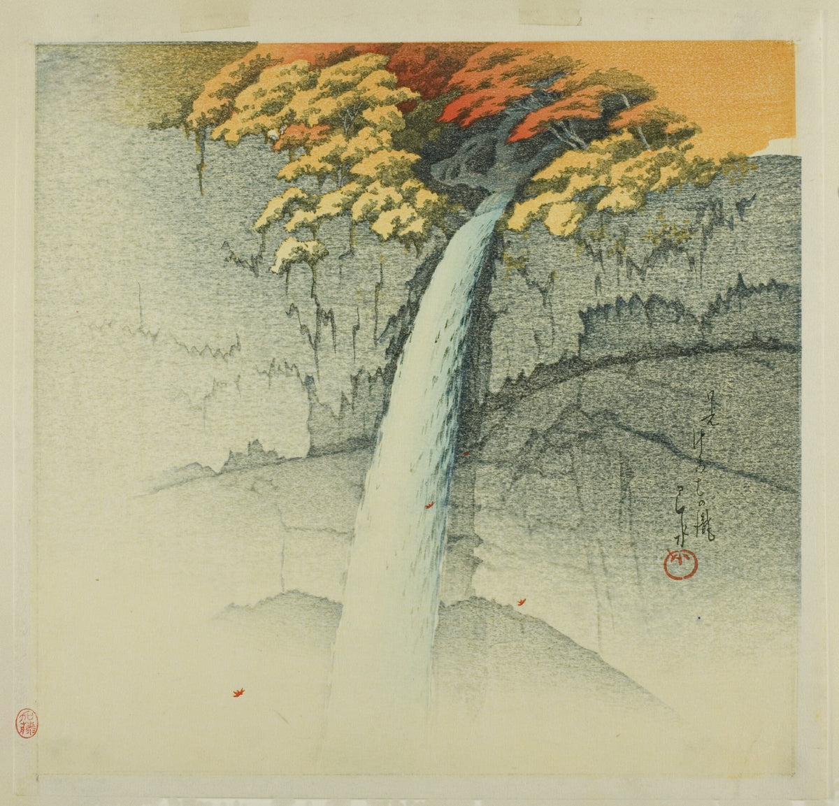 Kawase Hasui — Kegon Falls, Nikko | Japanese Woodblock Print (Shin Hanga) - 9ArtPrints