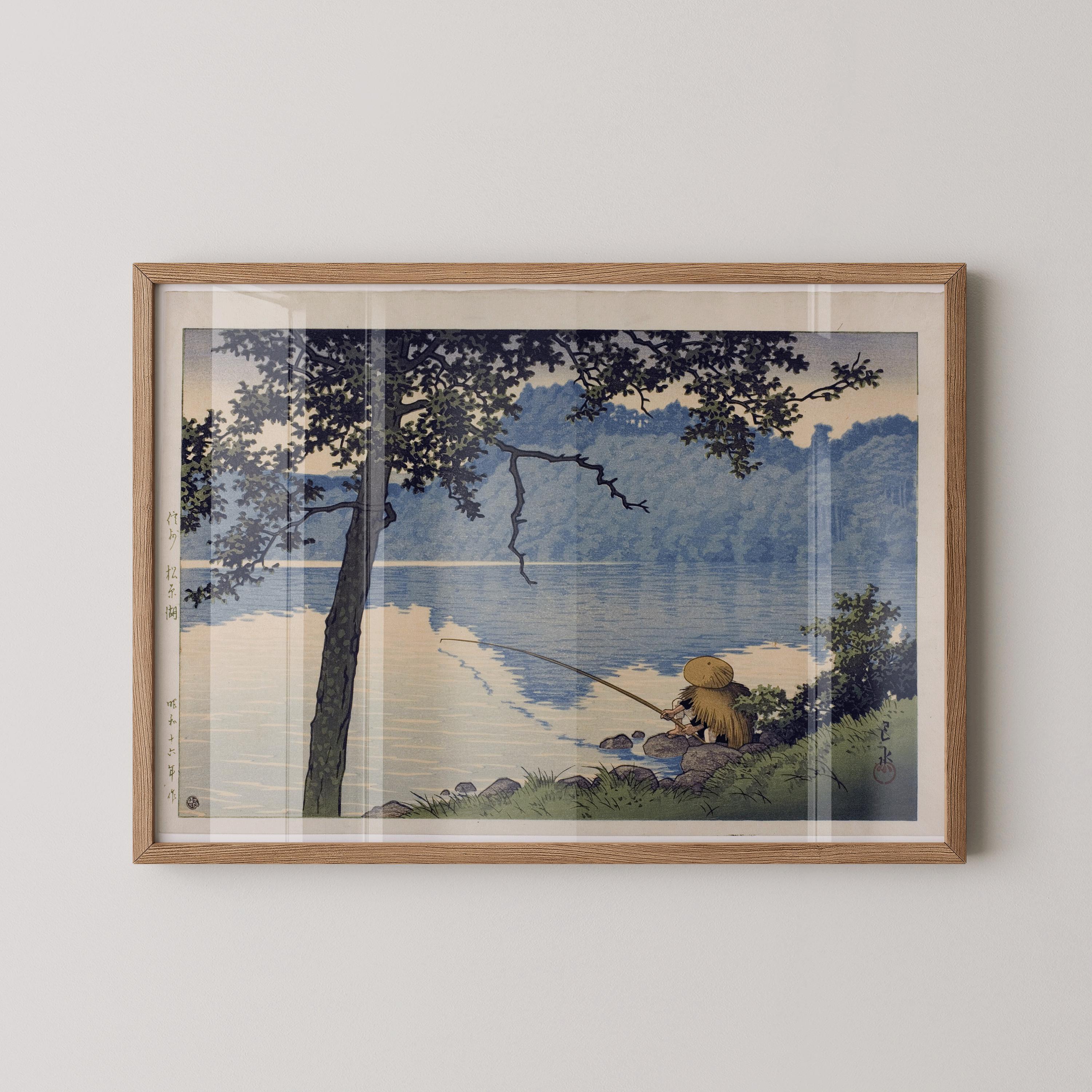 Kawase Hasui - Lake Matsubura, Shinsu | PREMIUM GICLÉE PRINT | Japanese Vintage Woodblock Art (available handframed or unframed) - 9ArtPrints
