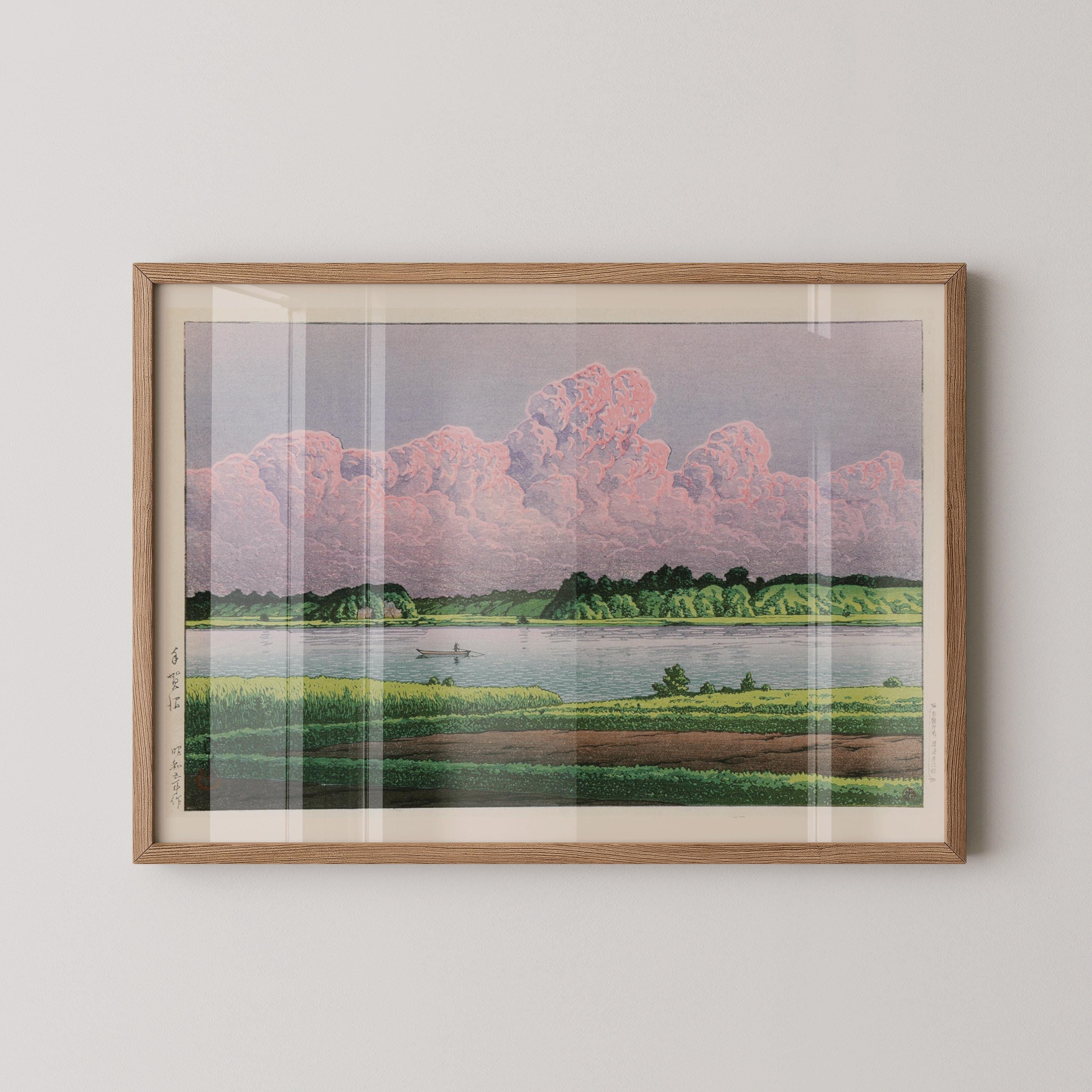 Kawase Hasui - Lake Teganuma Japanese Woodblock Art Print - 9ArtPrints