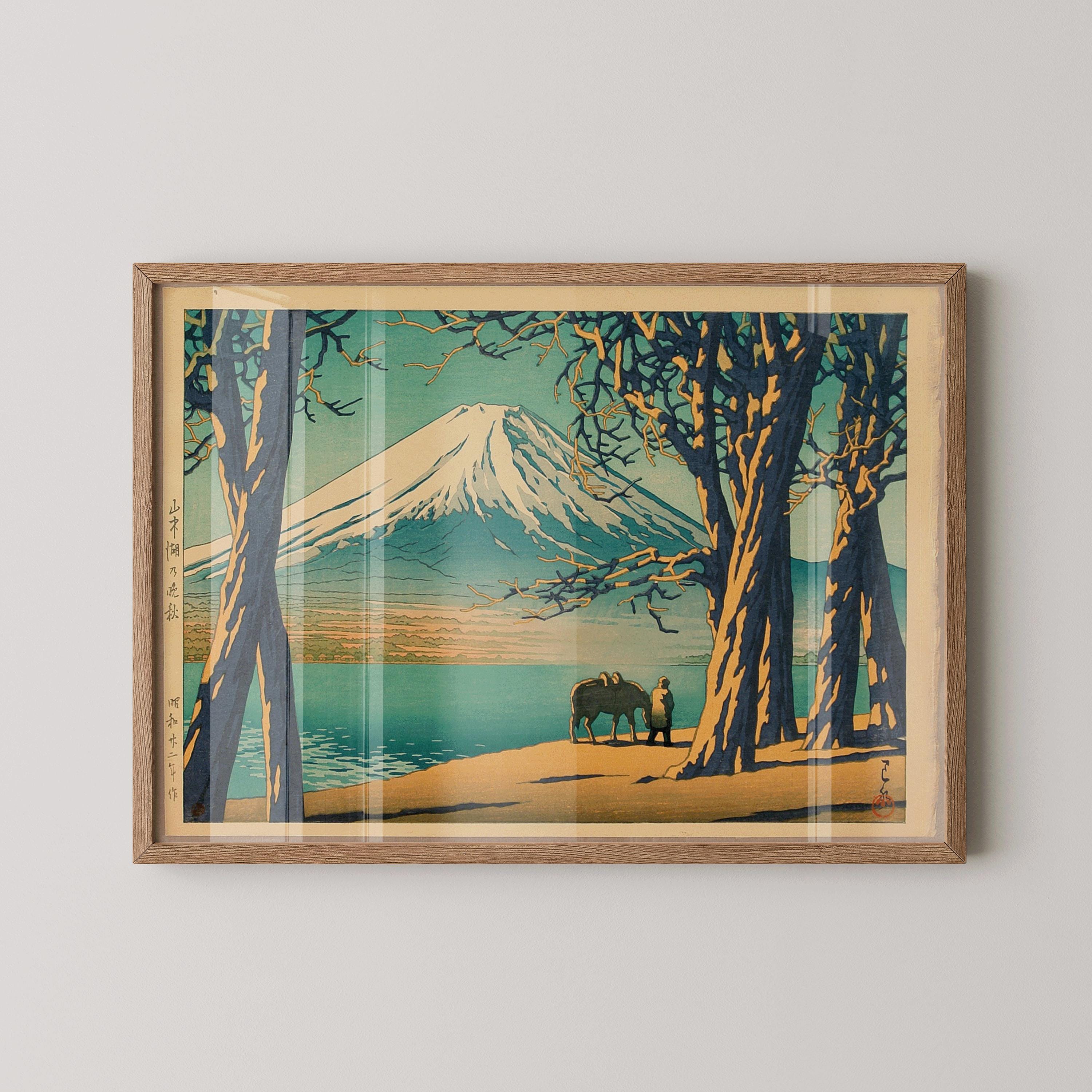 Kawase Hasui - Lake Yamanaka Print: Vintage Japanese Ukiyo - e Art - 9ArtPrints