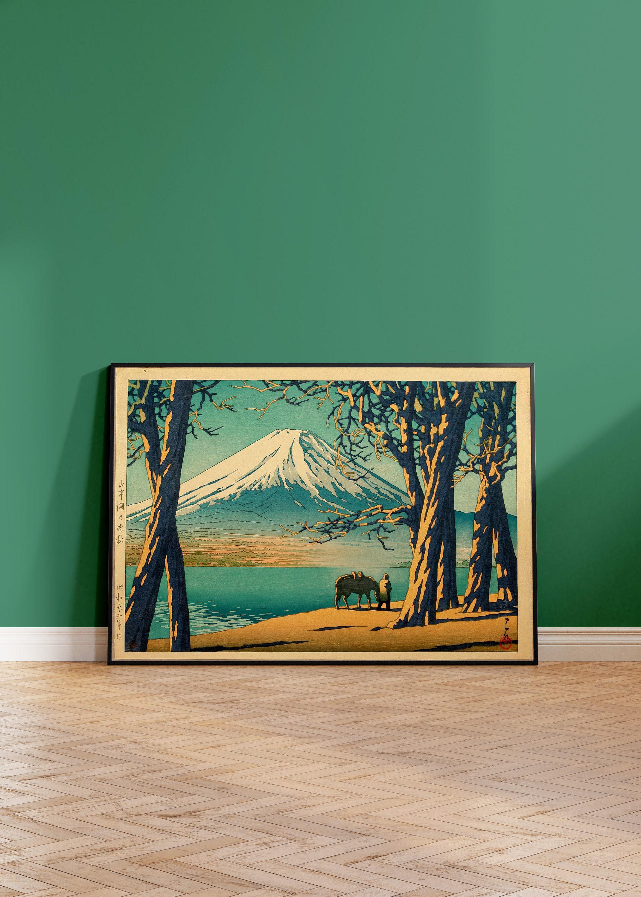 Kawase Hasui - Lake Yamanaka Print: Vintage Japanese Ukiyo - e Art - 9ArtPrints