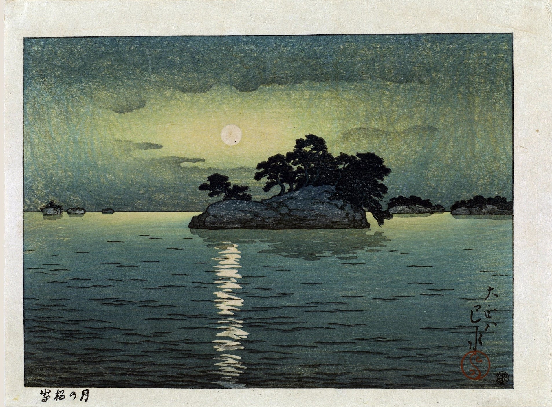 Kawase Hasui — Matsushima Moonlit Ukiyo - e Print: | Japanese Woodblock Print (Shin Hanga) - 9ArtPrints
