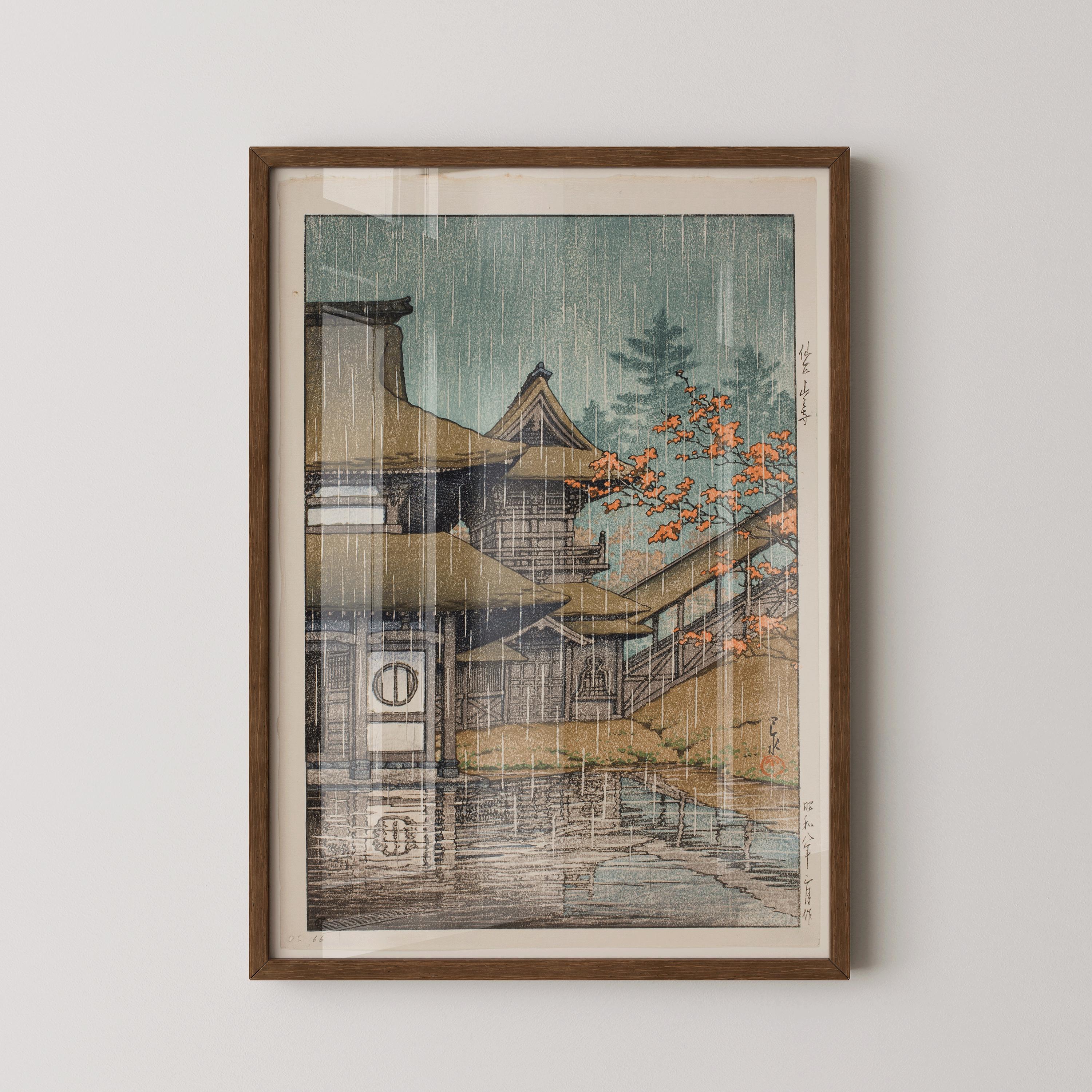Kawase Hasui - Mountain Temple Giclee Print: Vintage Japanese Woodblock Art - 9ArtPrints
