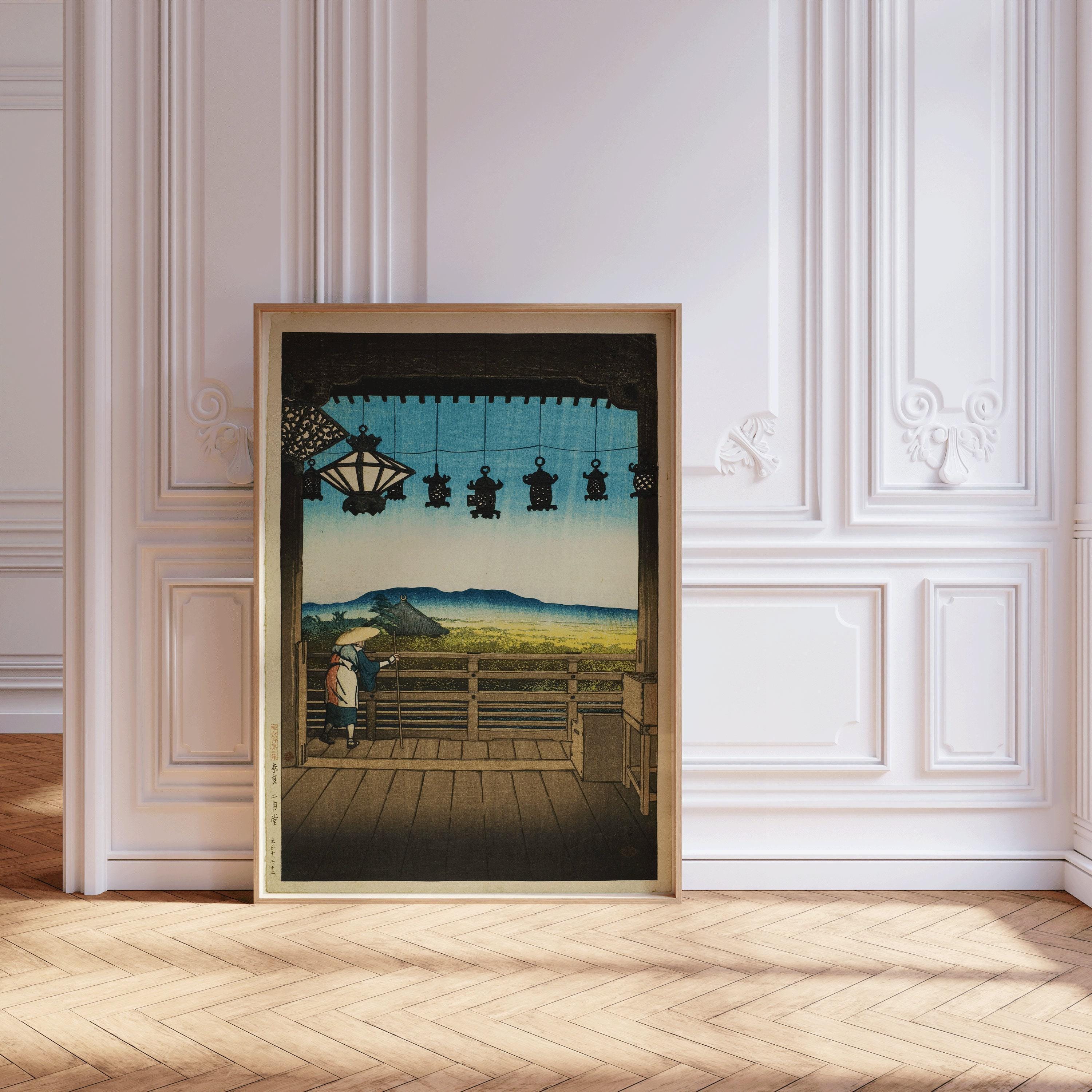 Kawase Hasui - Nigatsu Hall, Nara: Vintage Japanese Woodcut Giclee Print - 9ArtPrints
